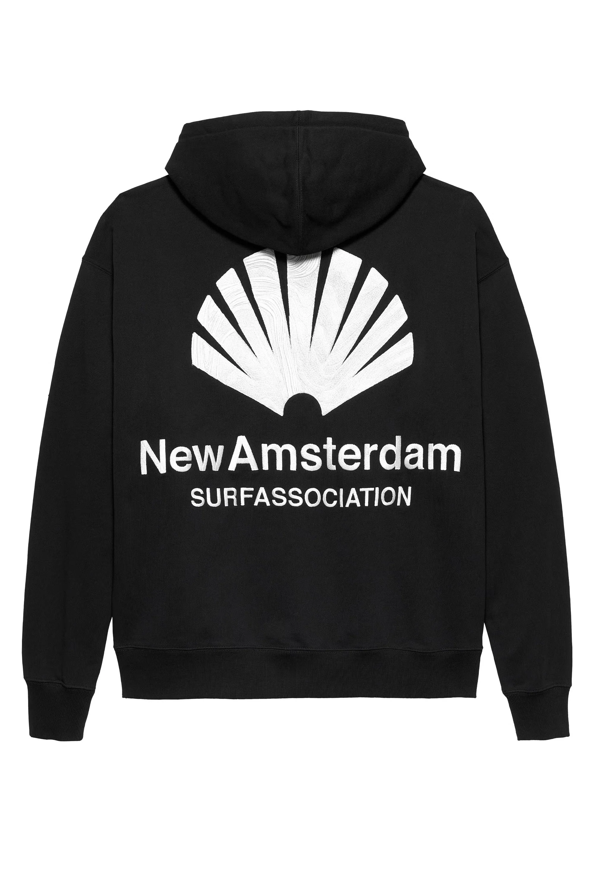NEW AMSTERDAM SURF ASSOCIATION - LOGO HOODIE - BLACK/WHITE - Image 2