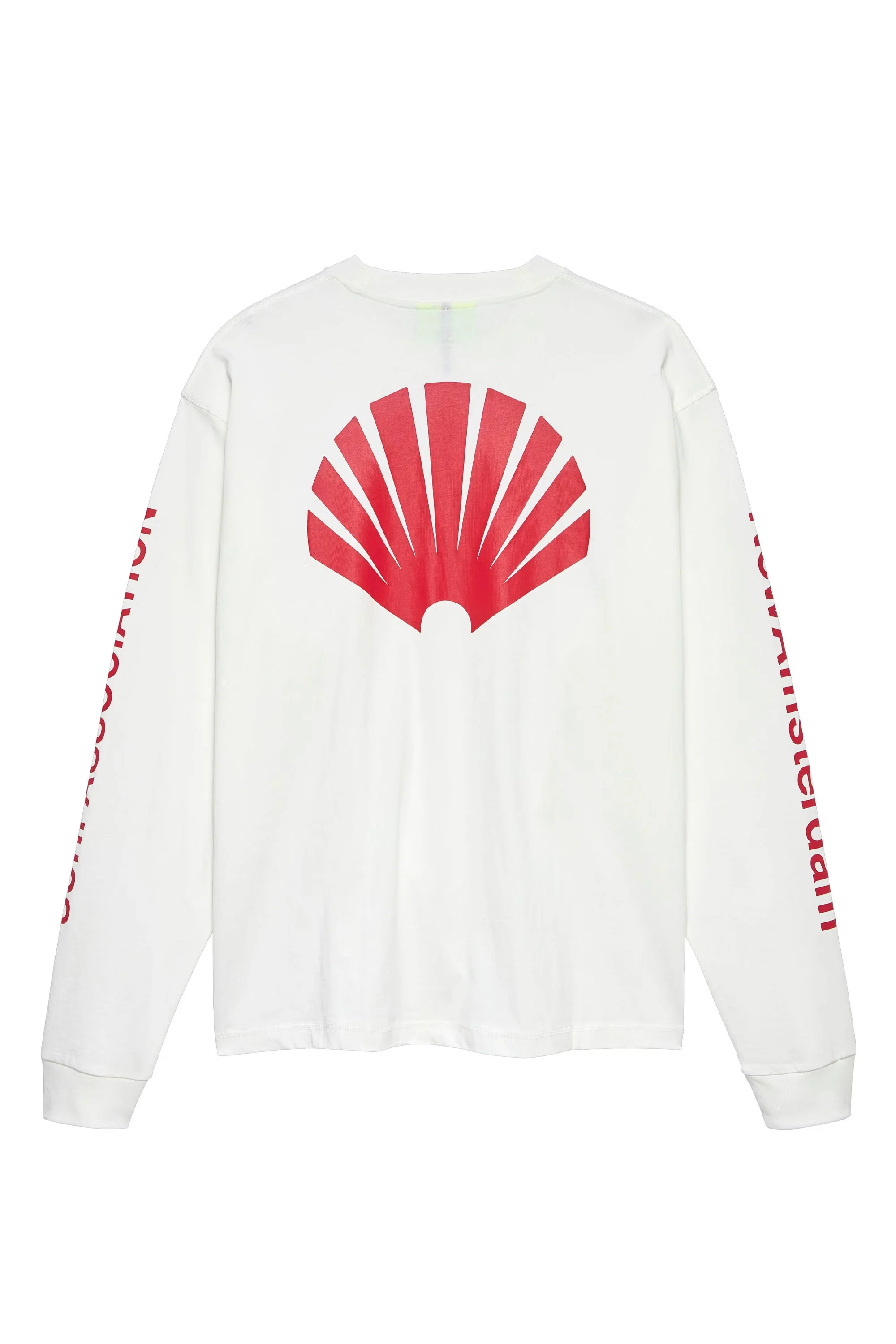 NEW AMSTERDAM SURF ASSOCIATION - LOGO LONGSLEEVE TEE - WASHED WHITE/DEEP RED - Image 2