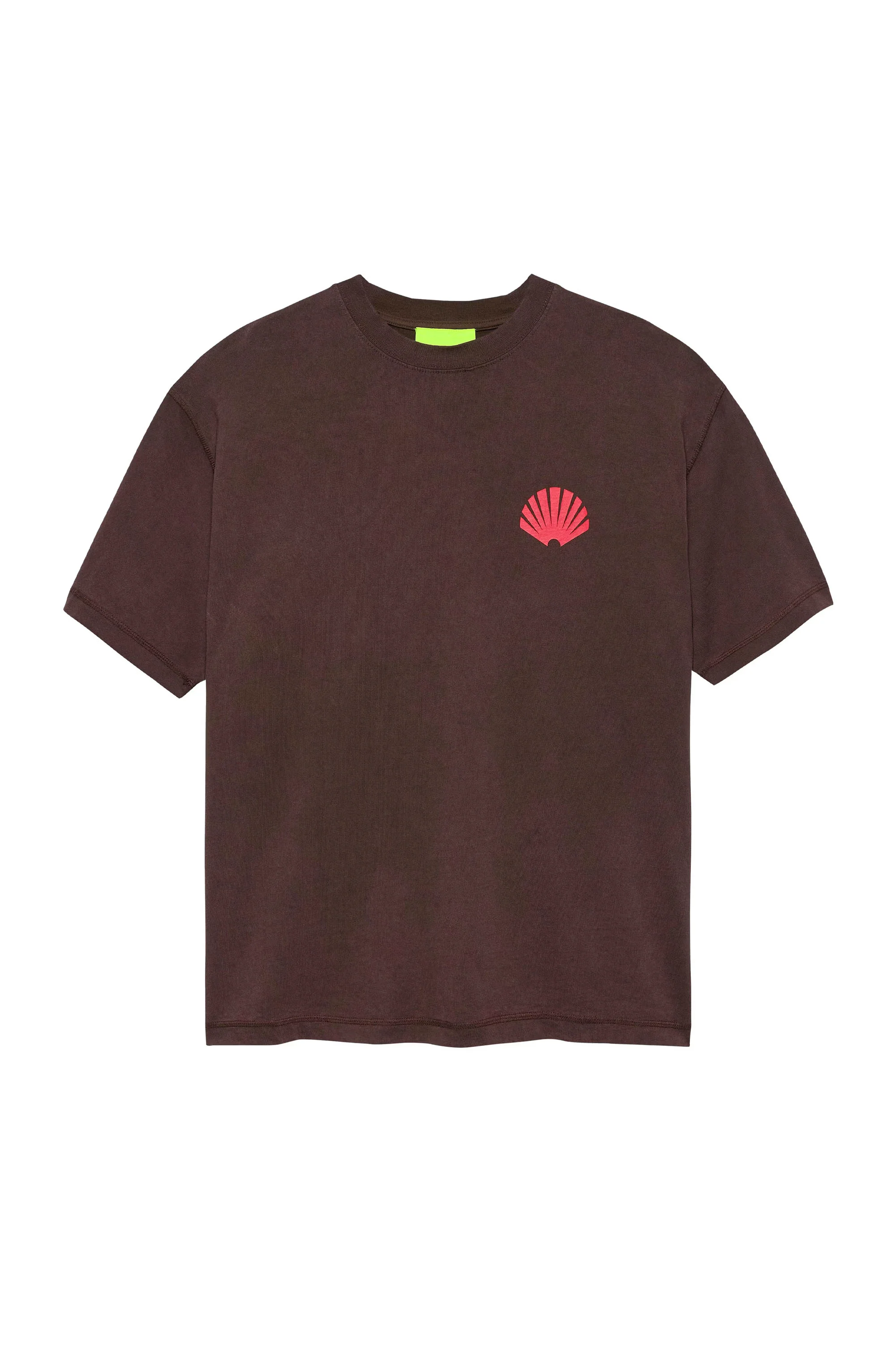 NEW AMSTERDAM SURF ASSOCIATION - LOGO TEE - WALNUT/DEEP RED