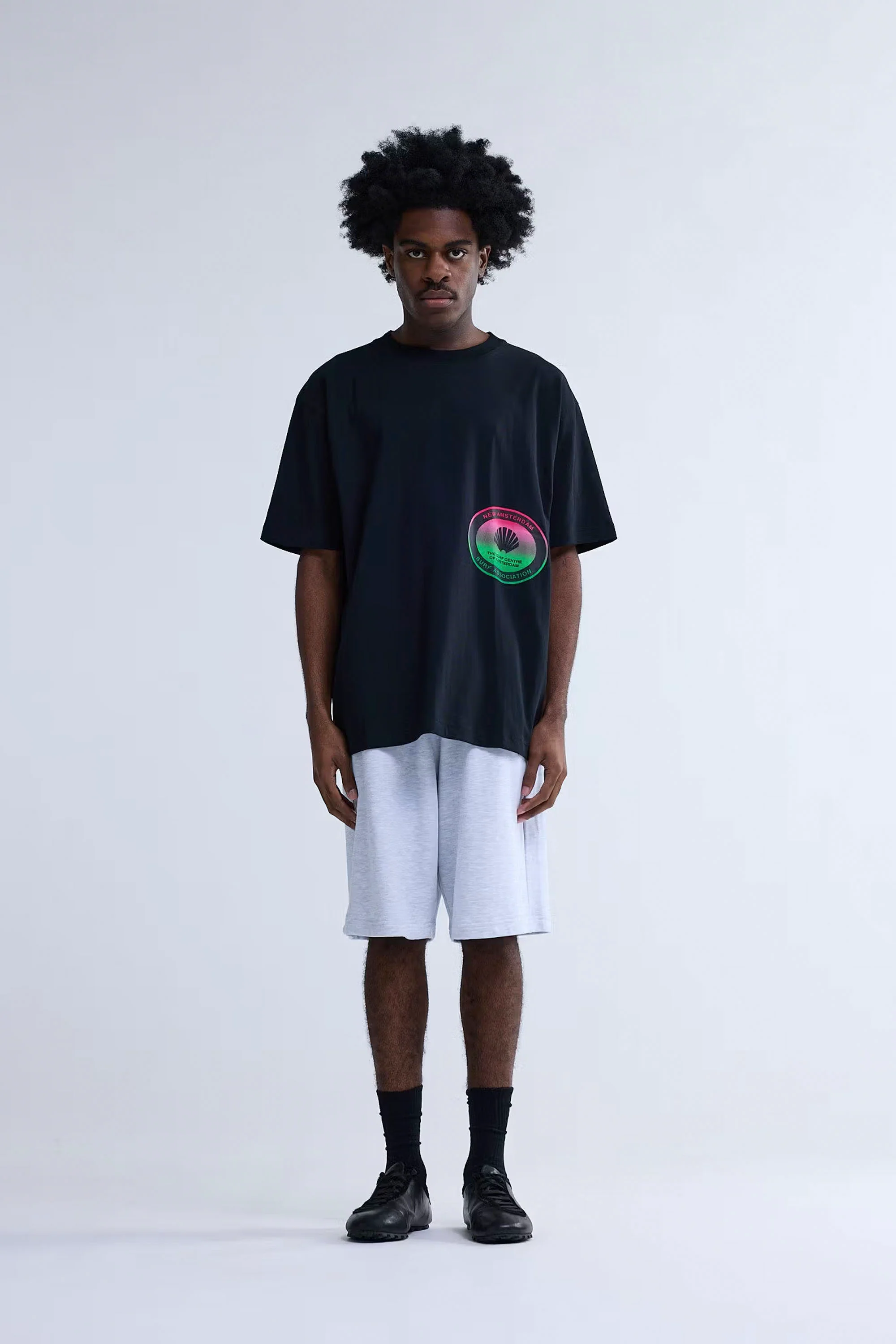 NEW AMSTERDAM SURF ASSOCIATION - SURF CENTRE TEE - BLACK