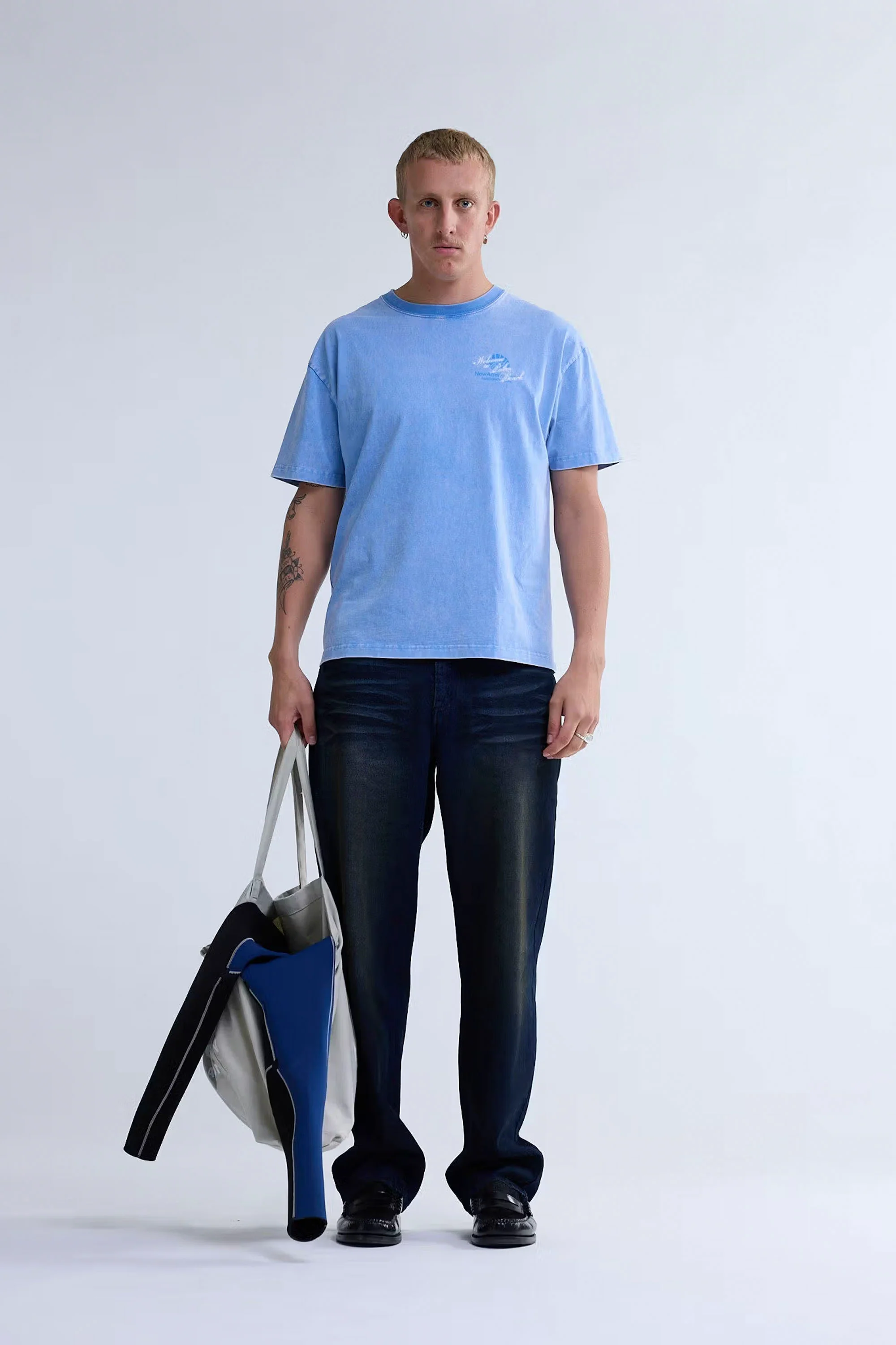NEW AMSTERDAM SURF ASSOCIATION - WELCOME TO PALMBEACH TEE - BLUE