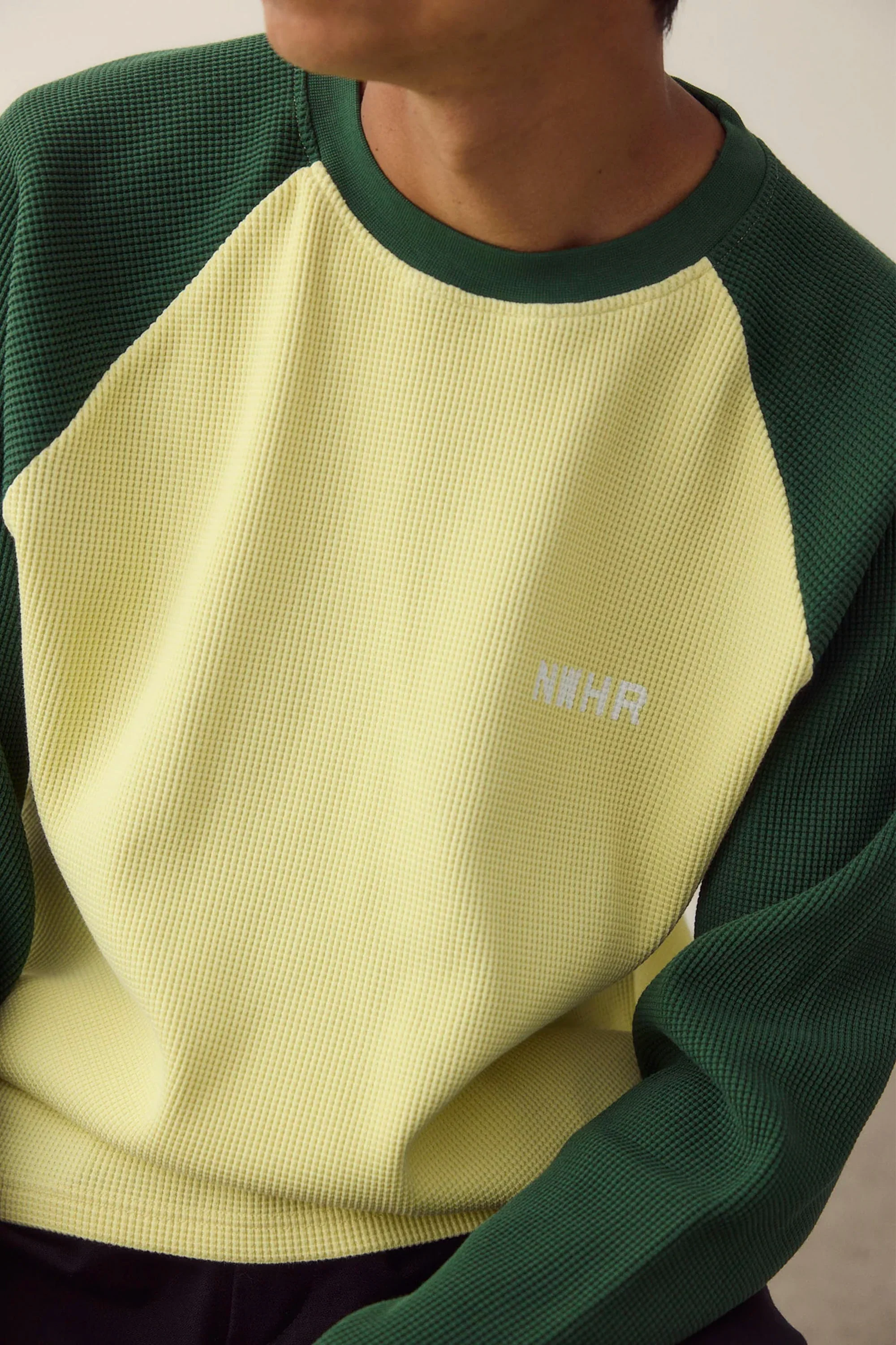 NOWHERE - GREEN WAFFLE CREWNECK - Image 5