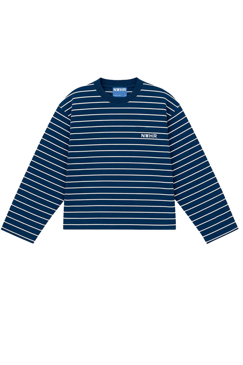 NOWHERE - STRIPED LONG SLEEVE TEE - BLUE