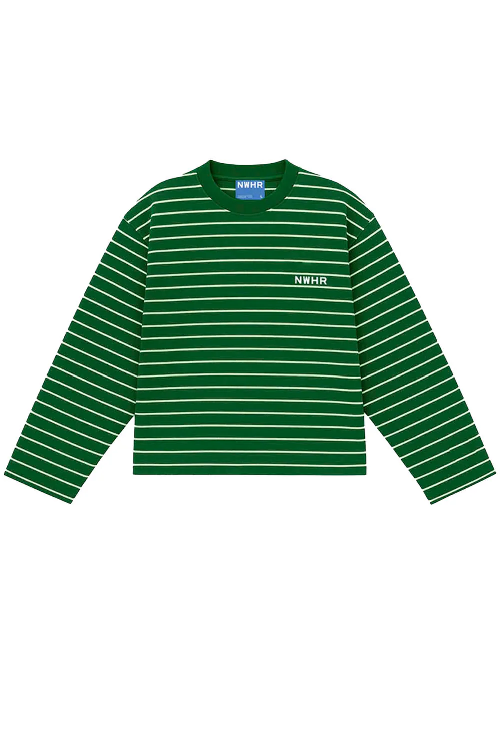 NOWHERE - STRIPED LONG SLEEVE TEE - GREEN