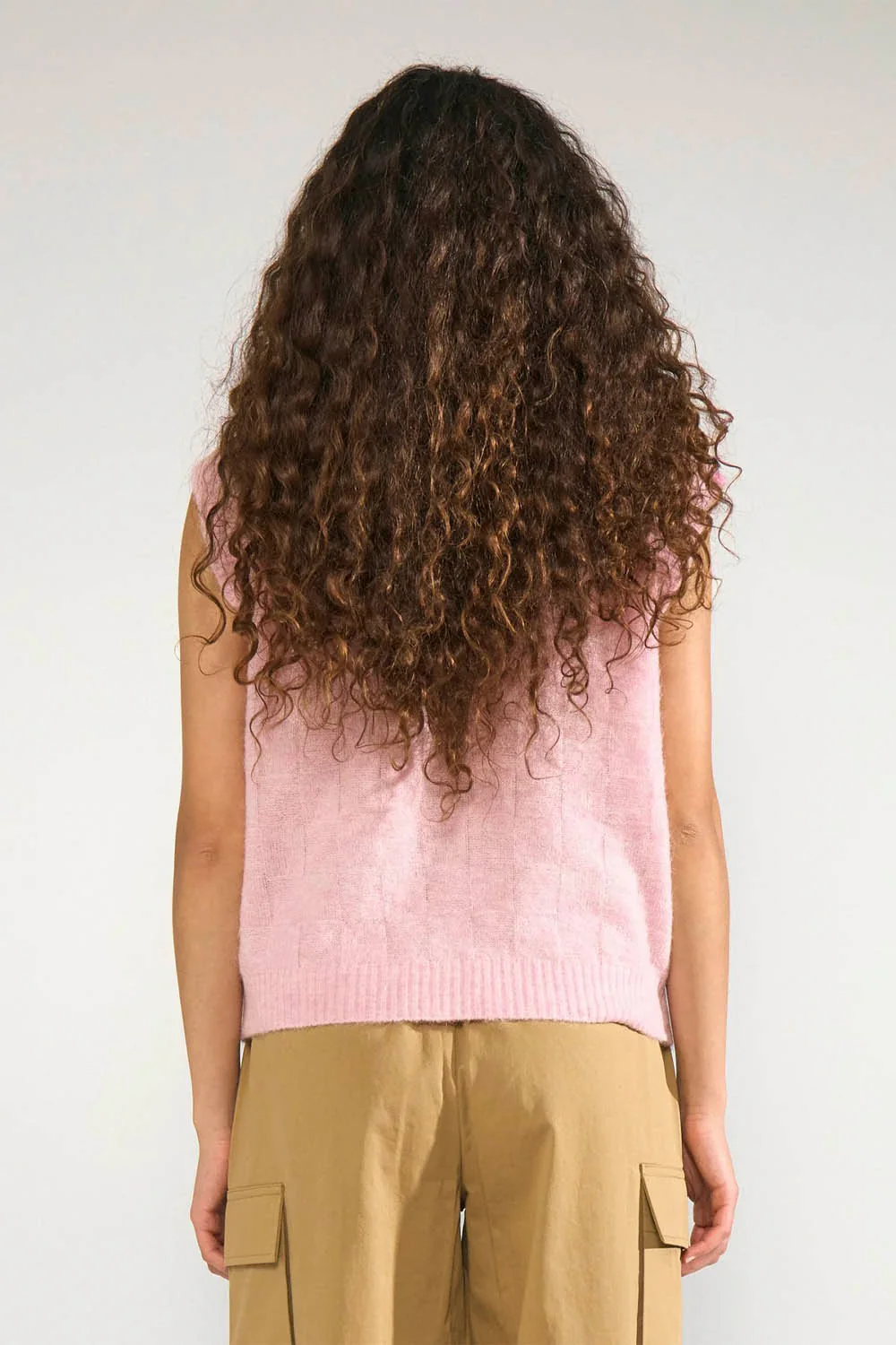 NÜMPH - NURIETTE CHECK VEST - PINK LADY - Image 2