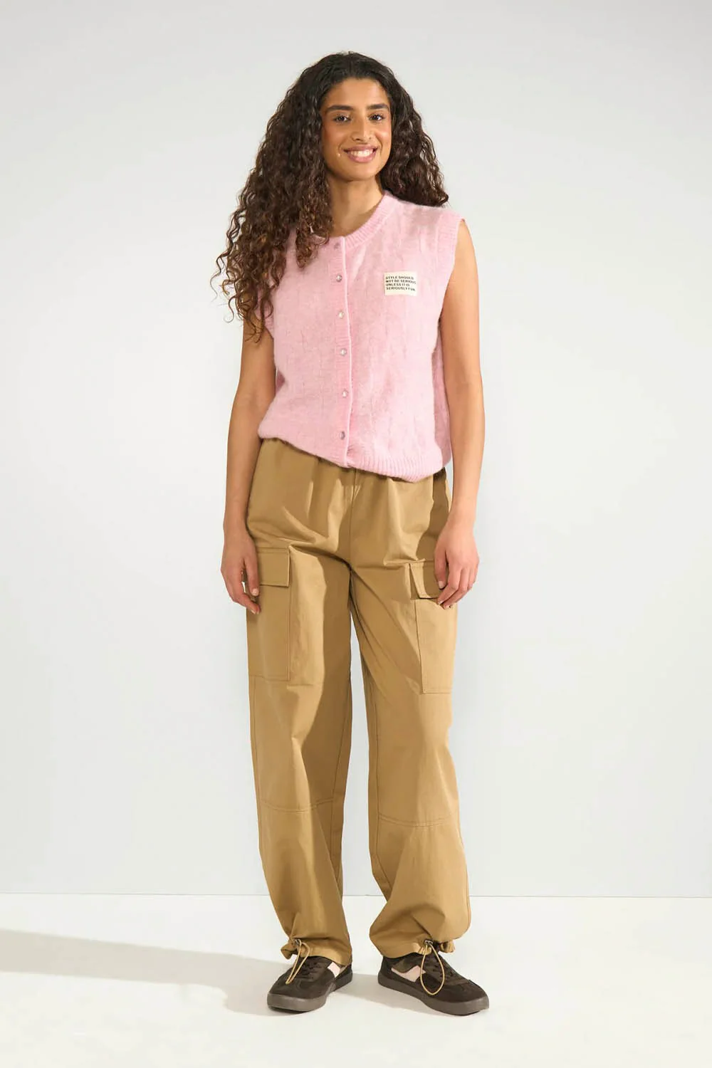 NÜMPH - NURIETTE CHECK VEST - PINK LADY - Image 3