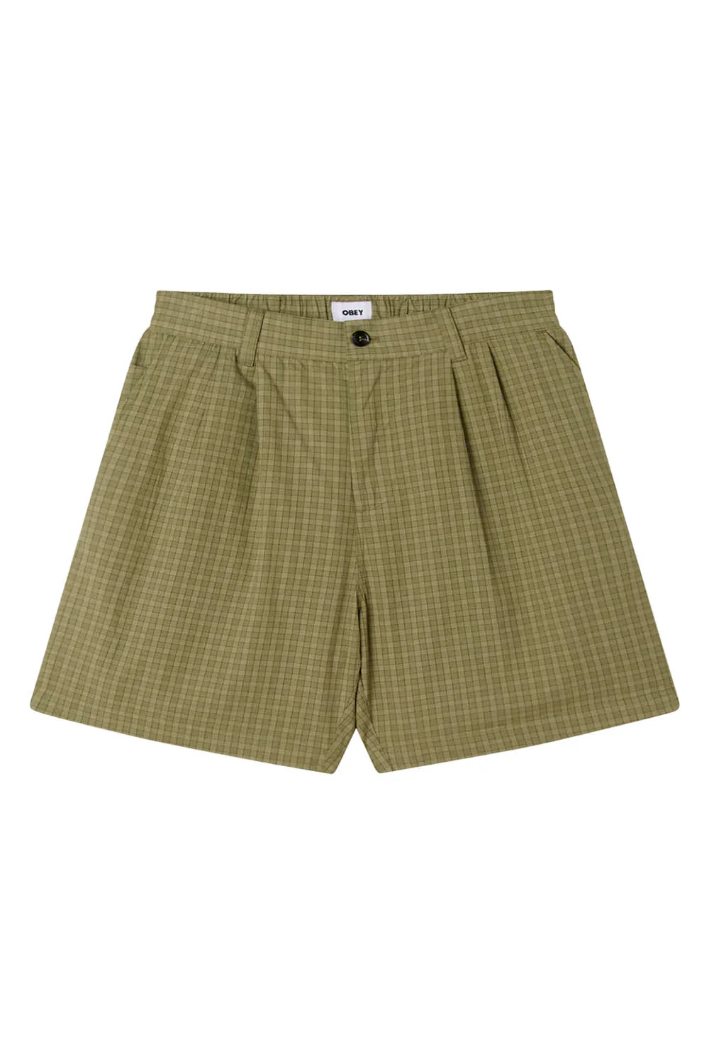 OBEY - COEN PLEATED PLAID SHORT