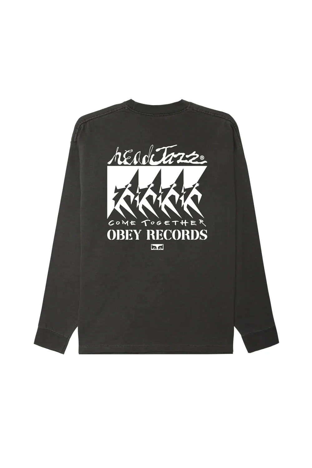 OBEY - COME TOGETHER LONG SLEEVE TEE - PIGMENT DUSTY BLACK - Image 2