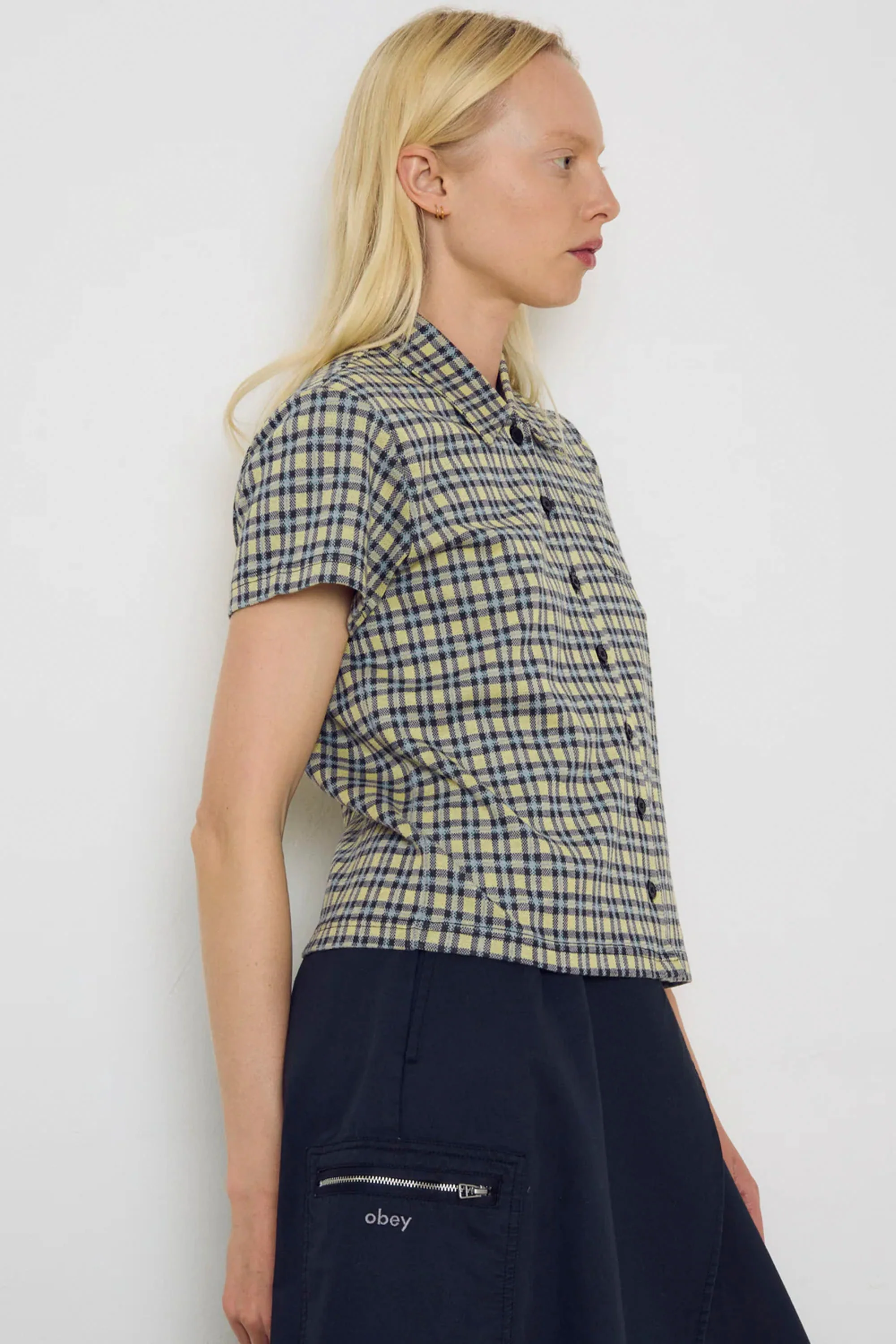 OBEY - LILA MICRO CHECK POLO - Image 3