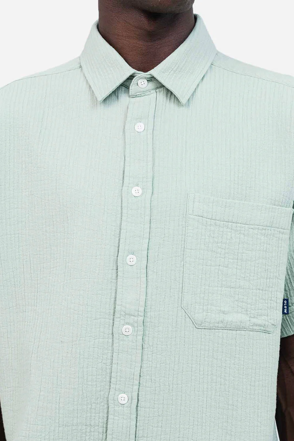 OLOW - LEWIS SHIRT - VERT CELADON - Image 3