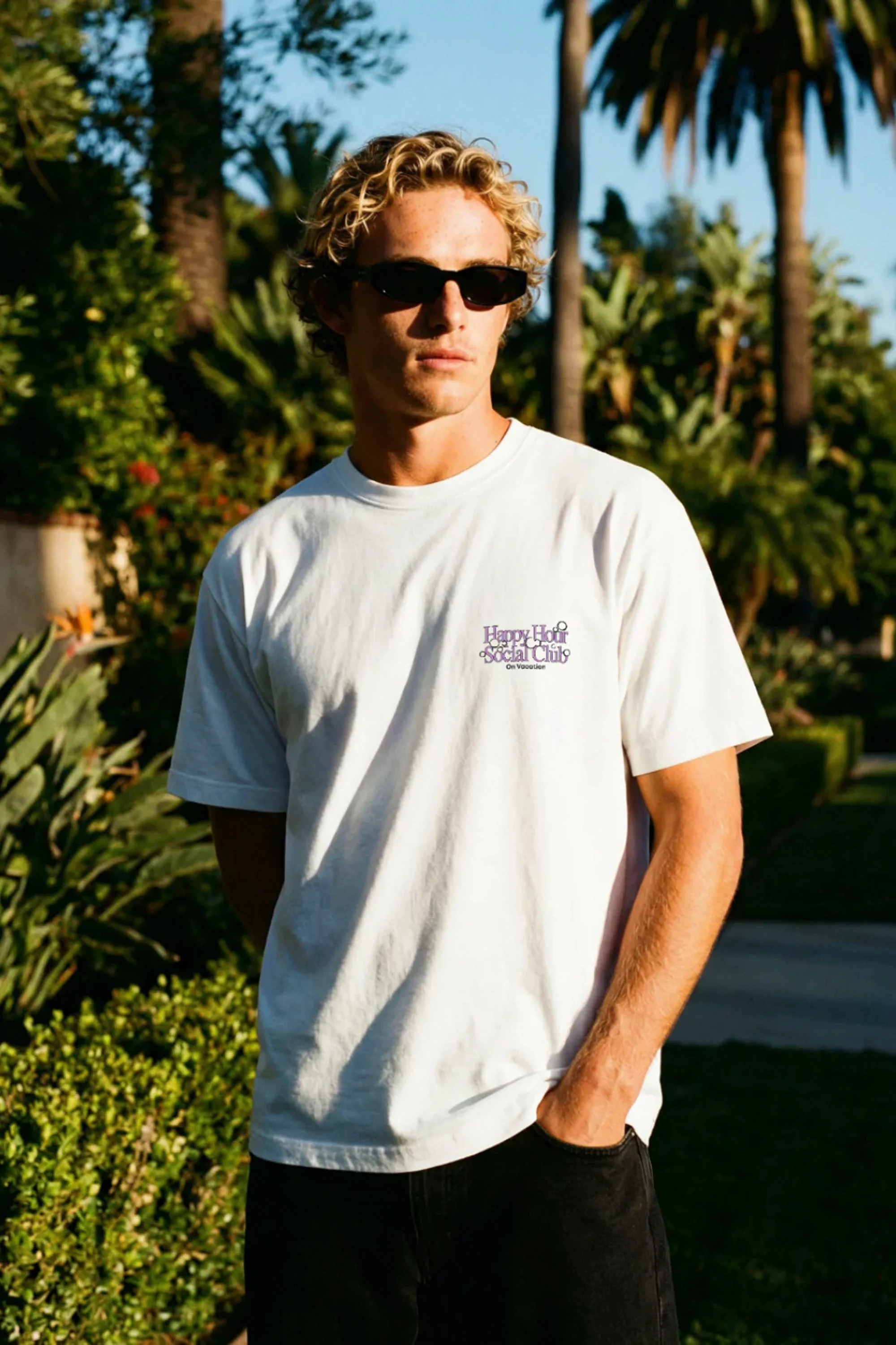 ON VACATION - HAPPY HOUR SOCIAL CLUB T-SHIRT - Image 3
