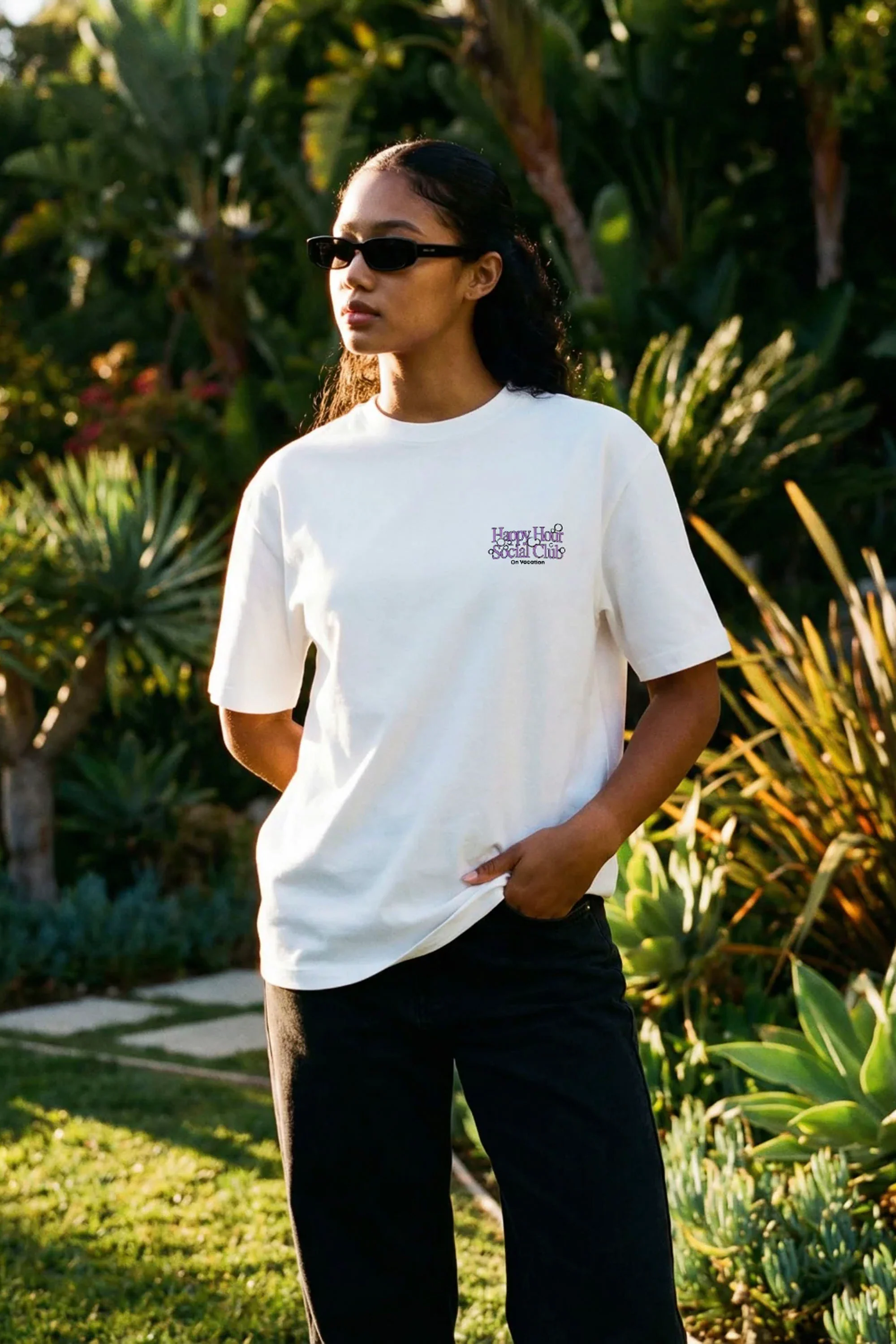 ON VACATION - HAPPY HOUR SOCIAL CLUB T-SHIRT - Image 4