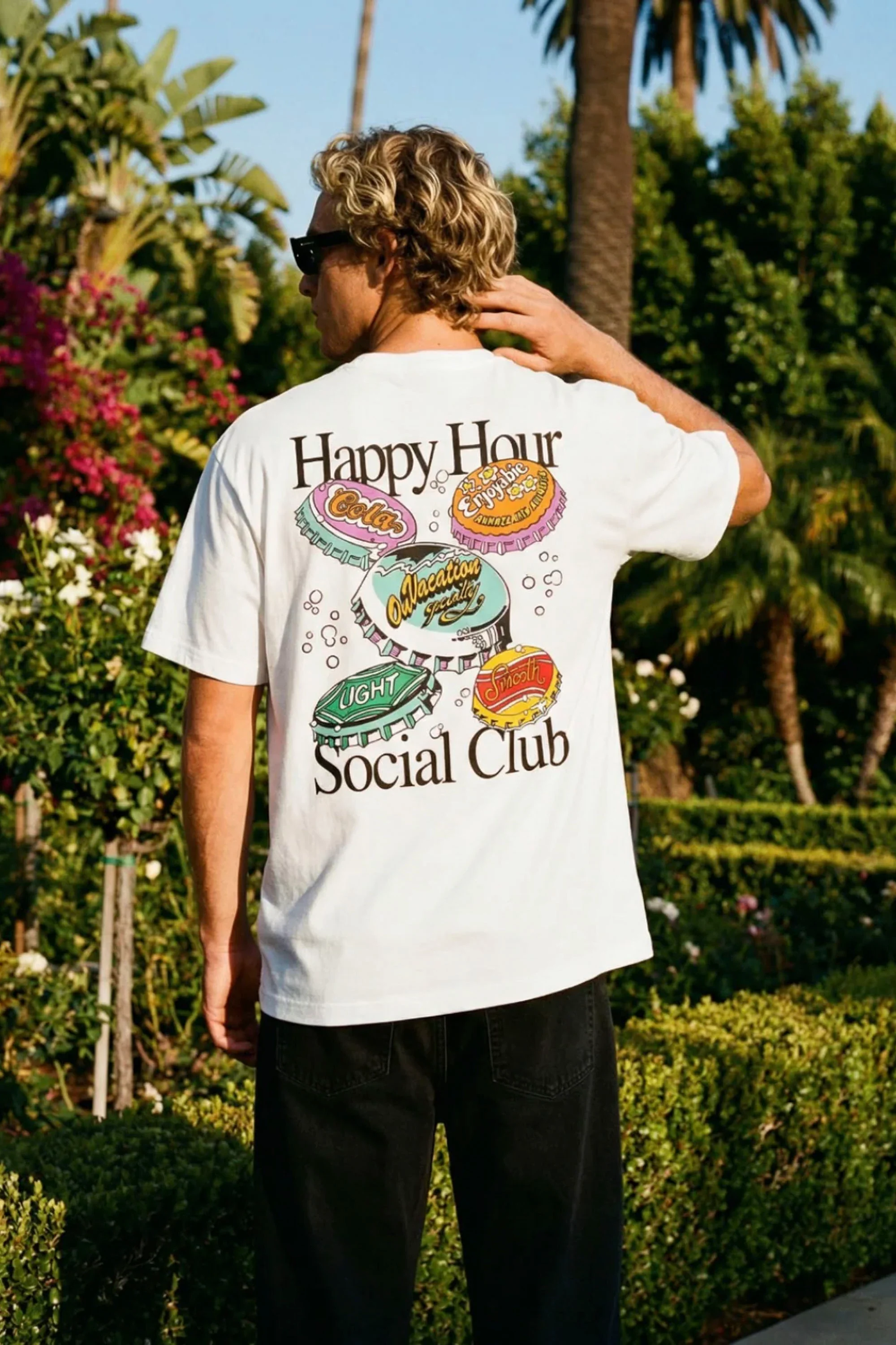 ON VACATION - HAPPY HOUR SOCIAL CLUB T-SHIRT - Image 5