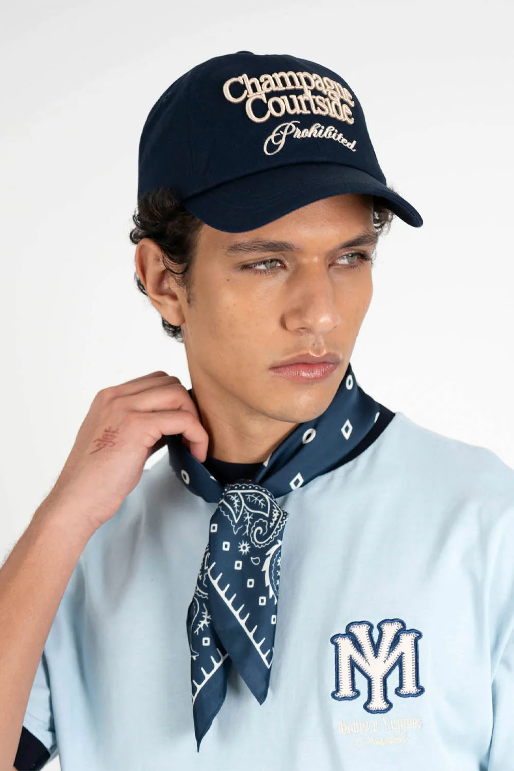 PROHIBITED - CHAMPAGNE COURTSIDE CAP - NAVY