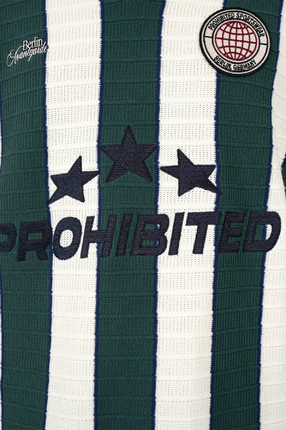 PROHIBITED - STARS KNIT TRIKOT - GREEN - Image 3