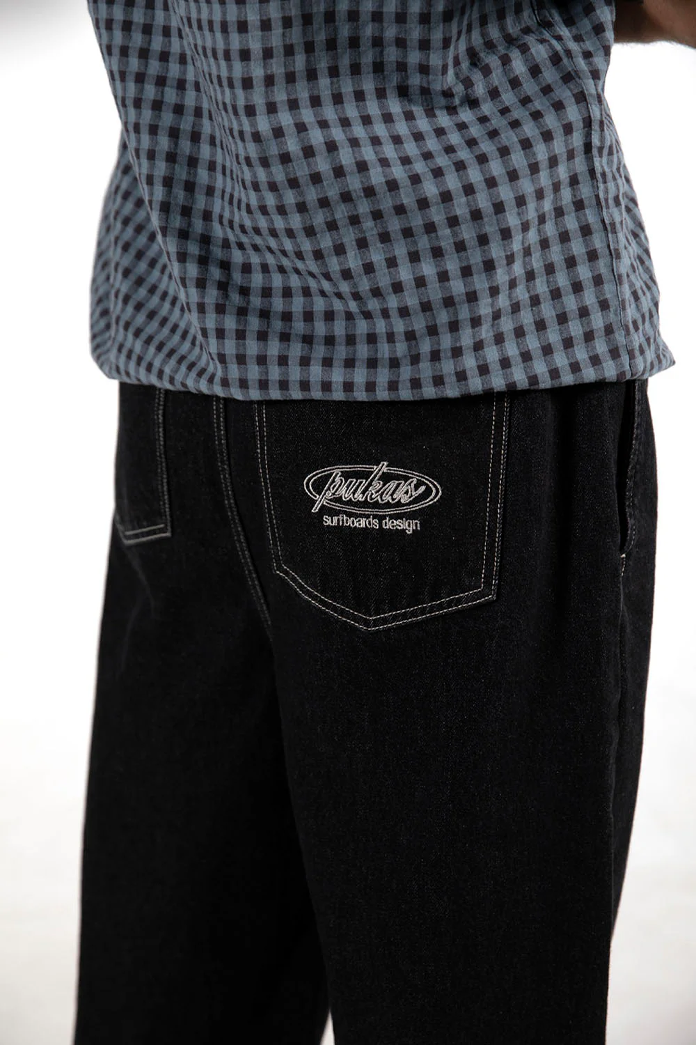 PUKAS - CONTRAST DENIM PANT - Image 4