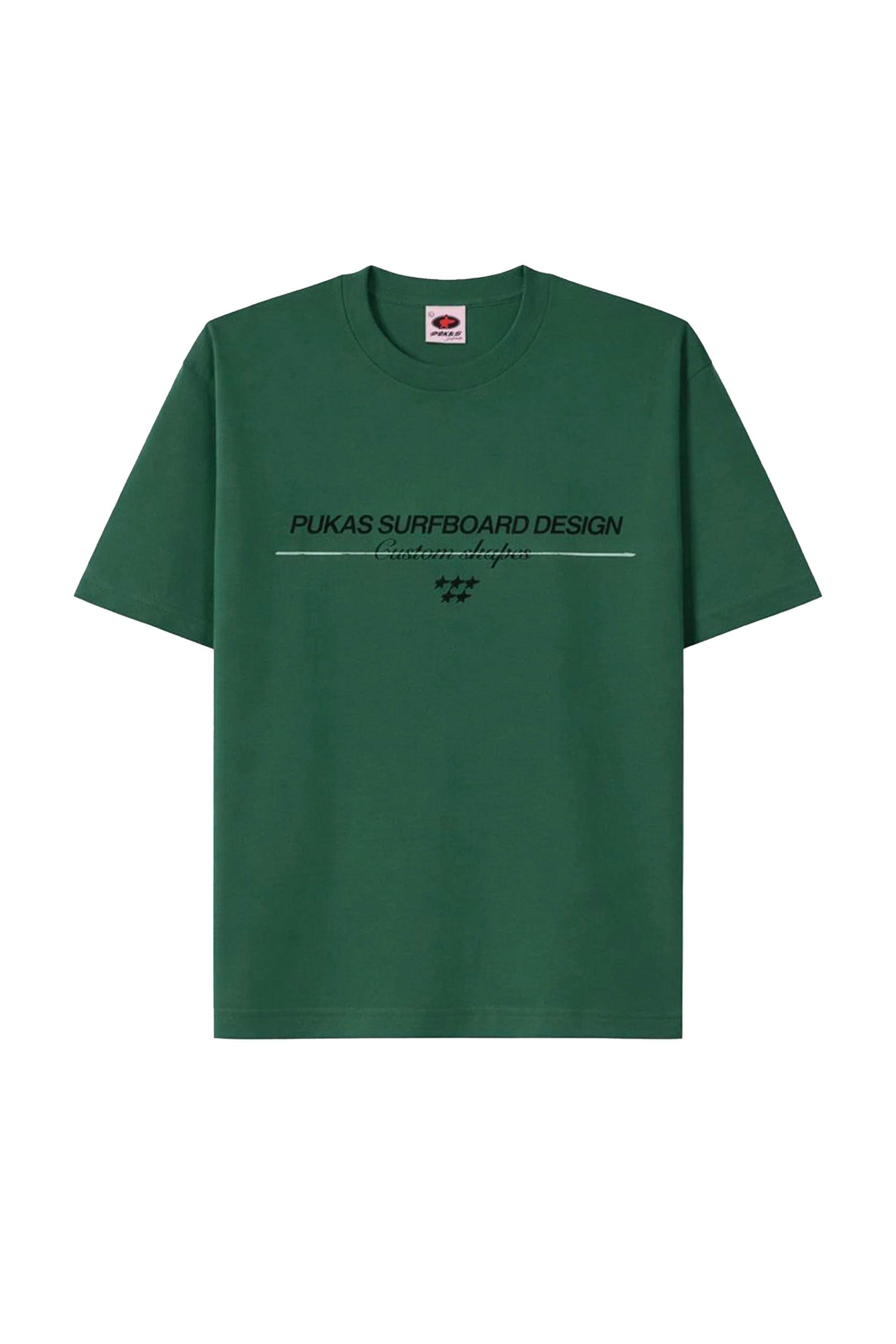 PUKAS - FIVE STARS SHORT SLEEVE TEE - EVERGREEN