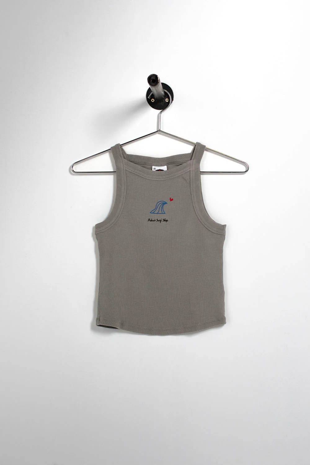 PUKAS SURF SHOP - 3 OLAS HALTER TANK - LIGHT GREY - Image 2