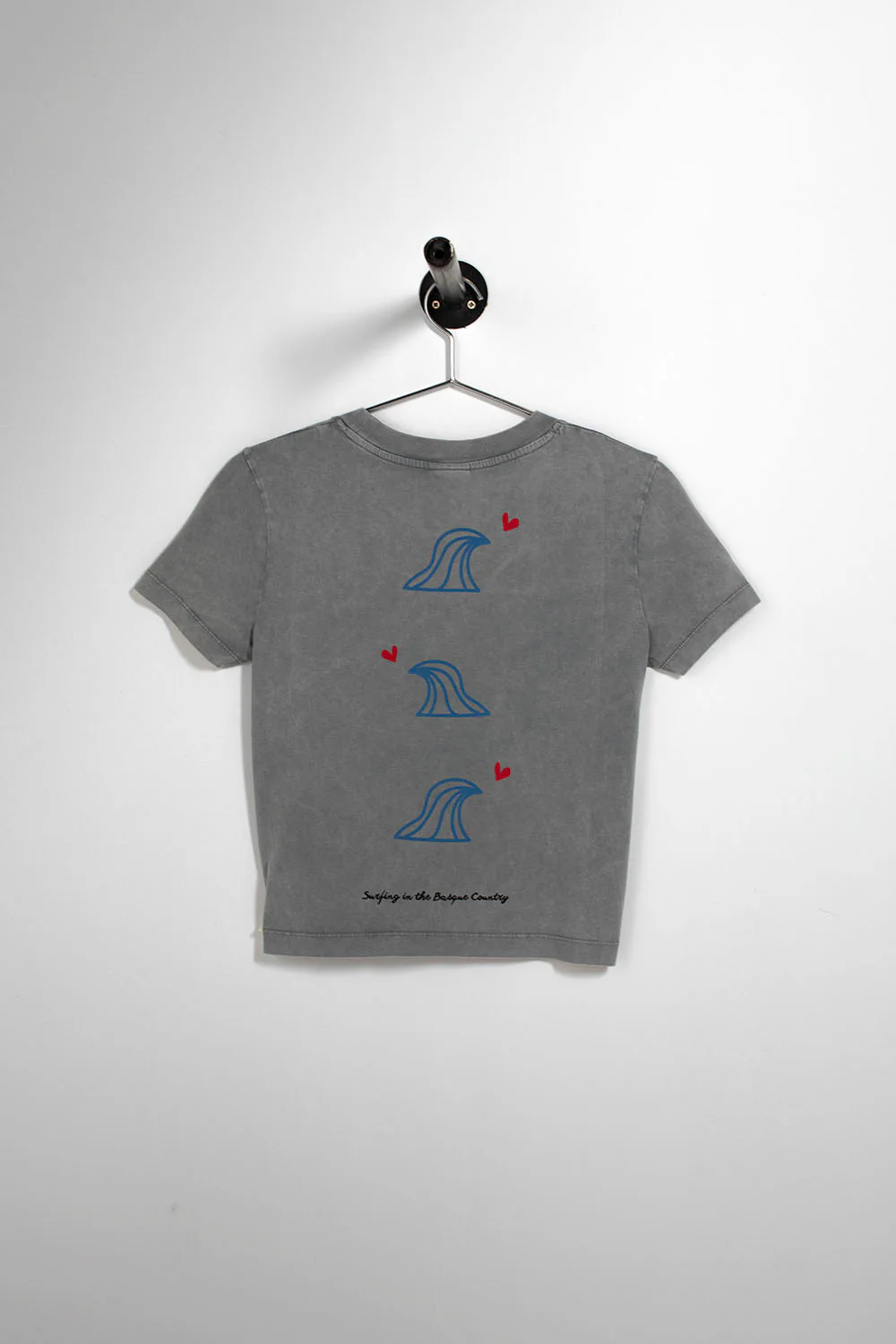 PUKAS SURF SHOP - 3 OLAS TEE - LIGHT GREY