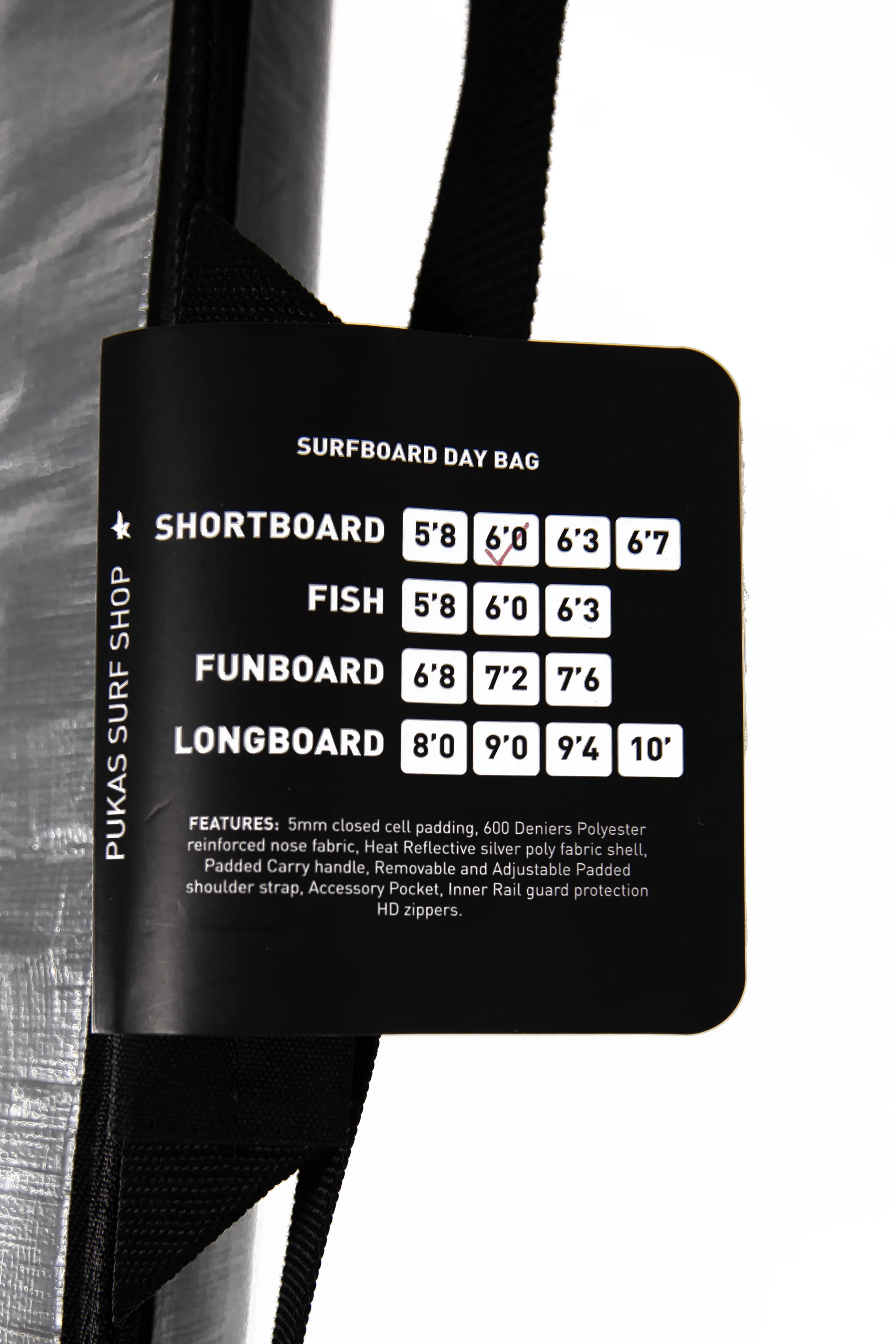 PUKAS SURF SHOP - NO LOGO 6´0 SHORTBOARD DAY BAG - Image 4