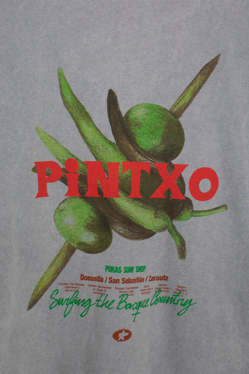 PUKAS SURF SHOP - PINTXO 2.0 TEE - WOMAN - LIGHT GREY - Image 3
