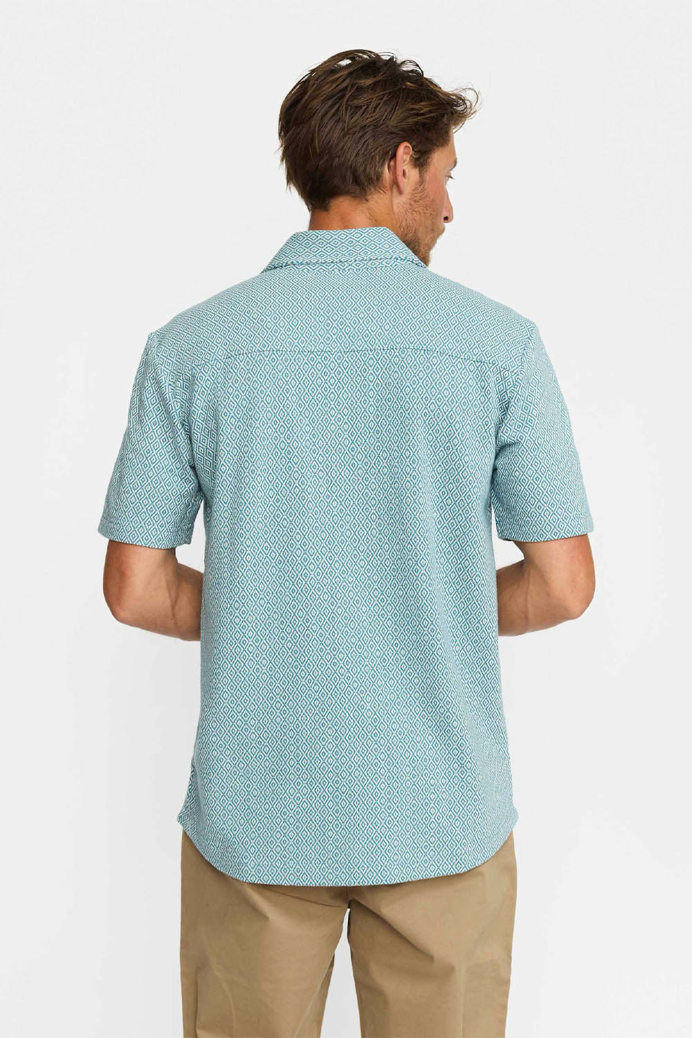 REVOLUTION - JACQUARD CUBAN SHIRT - DUST BLUE - Image 2