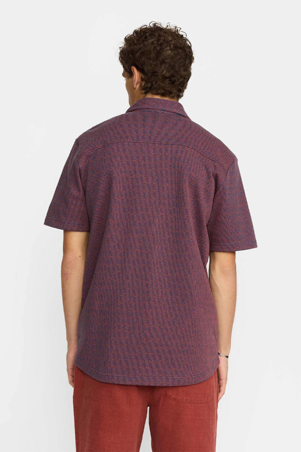 REVOLUTION - JACQUARD CUBAN SHIRT - NAVY - Image 2
