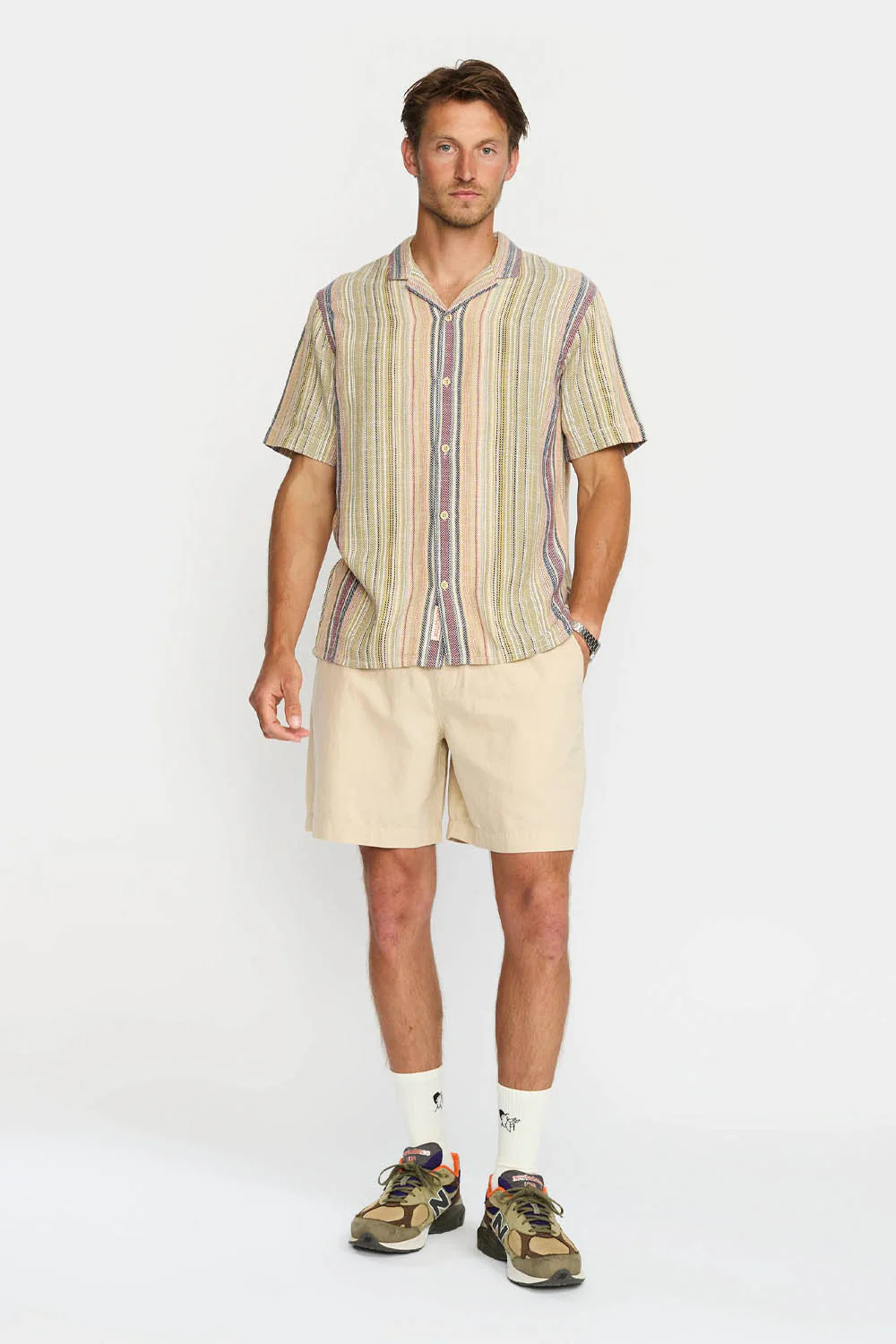 REVOLUTION - STRIPED CUBAN SHIRT - ARMY - Image 3