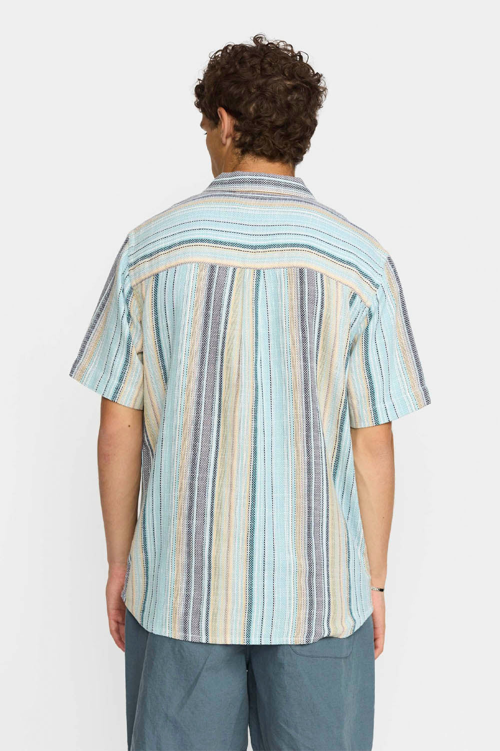 REVOLUTION - STRIPED CUBAN SHIRT - BLUE - Image 2