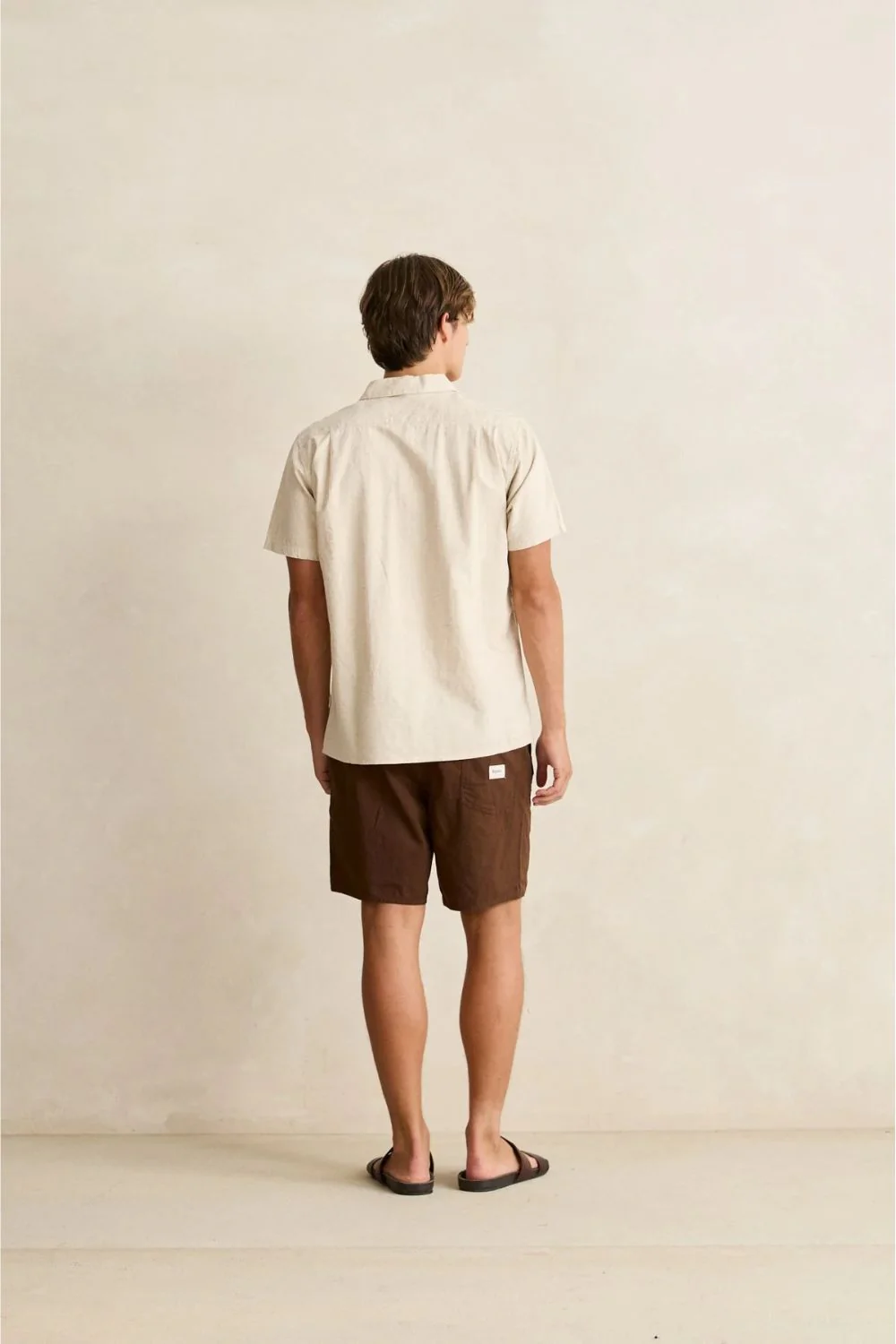 RHYTHM - CLASSIC LINEN JAM SHORT - CHOCOLATE - Image 4