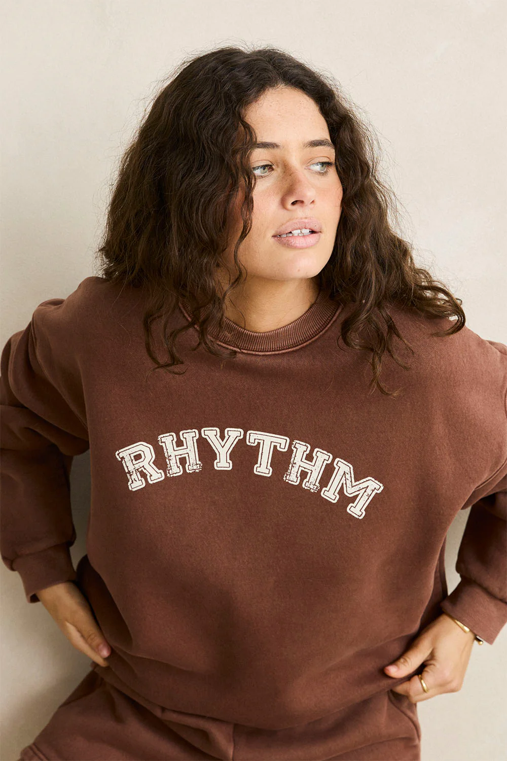 RHYTHM - COLLEGIATE OVERSIZED CREW NECK FLEECE - Image 2