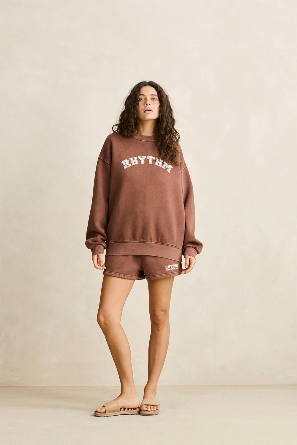RHYTHM - COLLEGIATE OVERSIZED CREW NECK FLEECE - Image 3