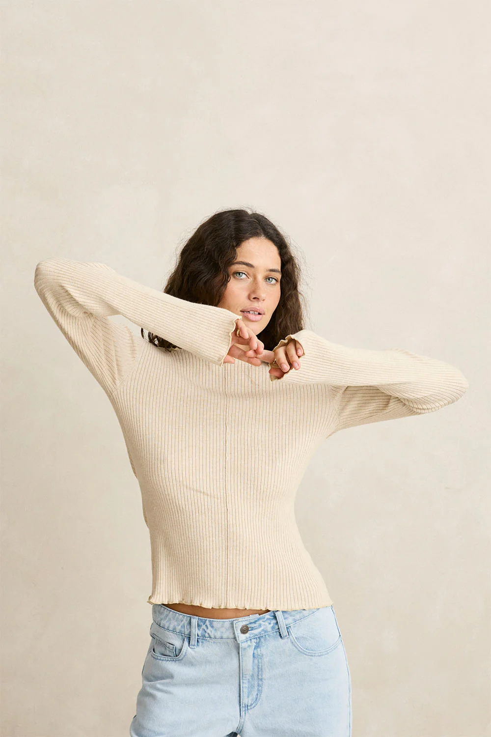 RHYTHM - ESSENTIAL LONG SLEEVE KNIT TOP - Image 2