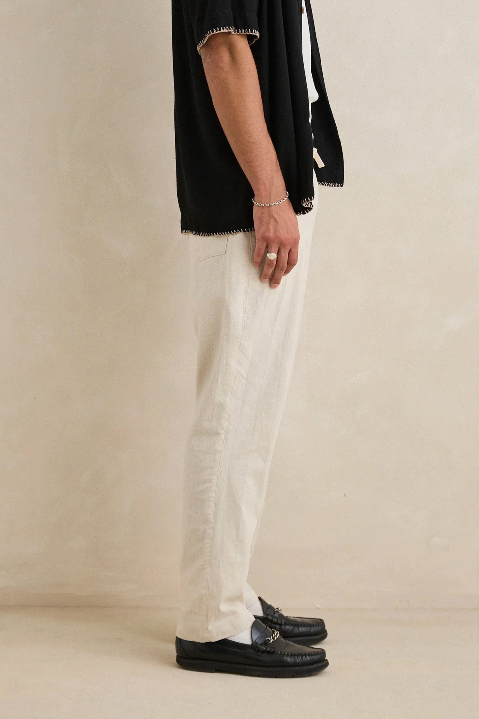 RHYTHM - LINEN JAM PANT - BONE - Image 3