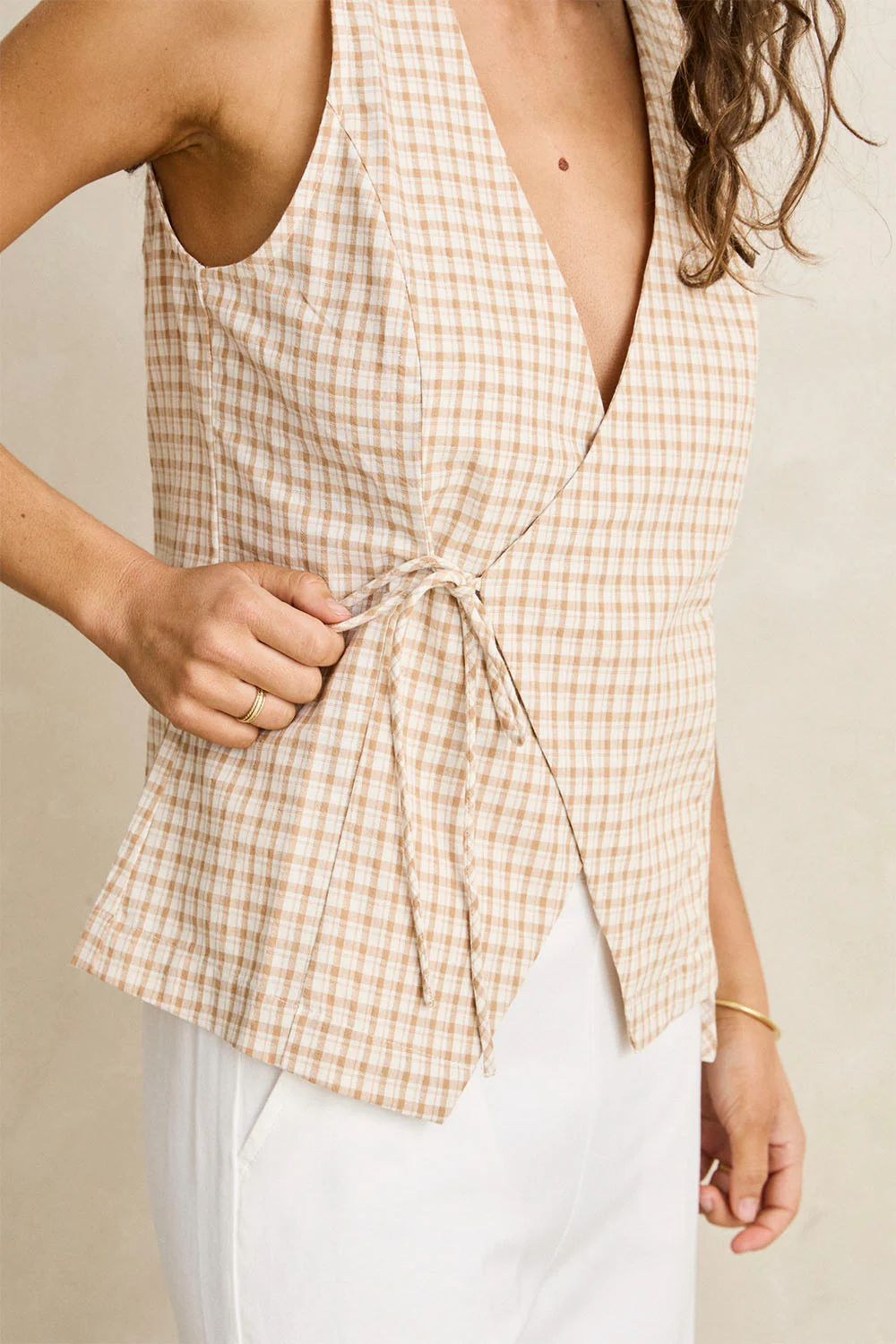 RHYTHM - LONDON CHECK VEST - Image 5
