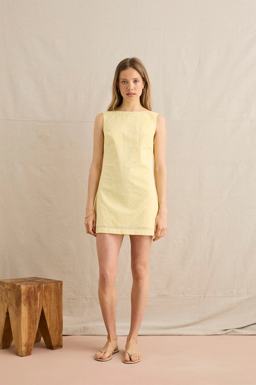 RHYTHM - PORTO EYELET MINI DRESS