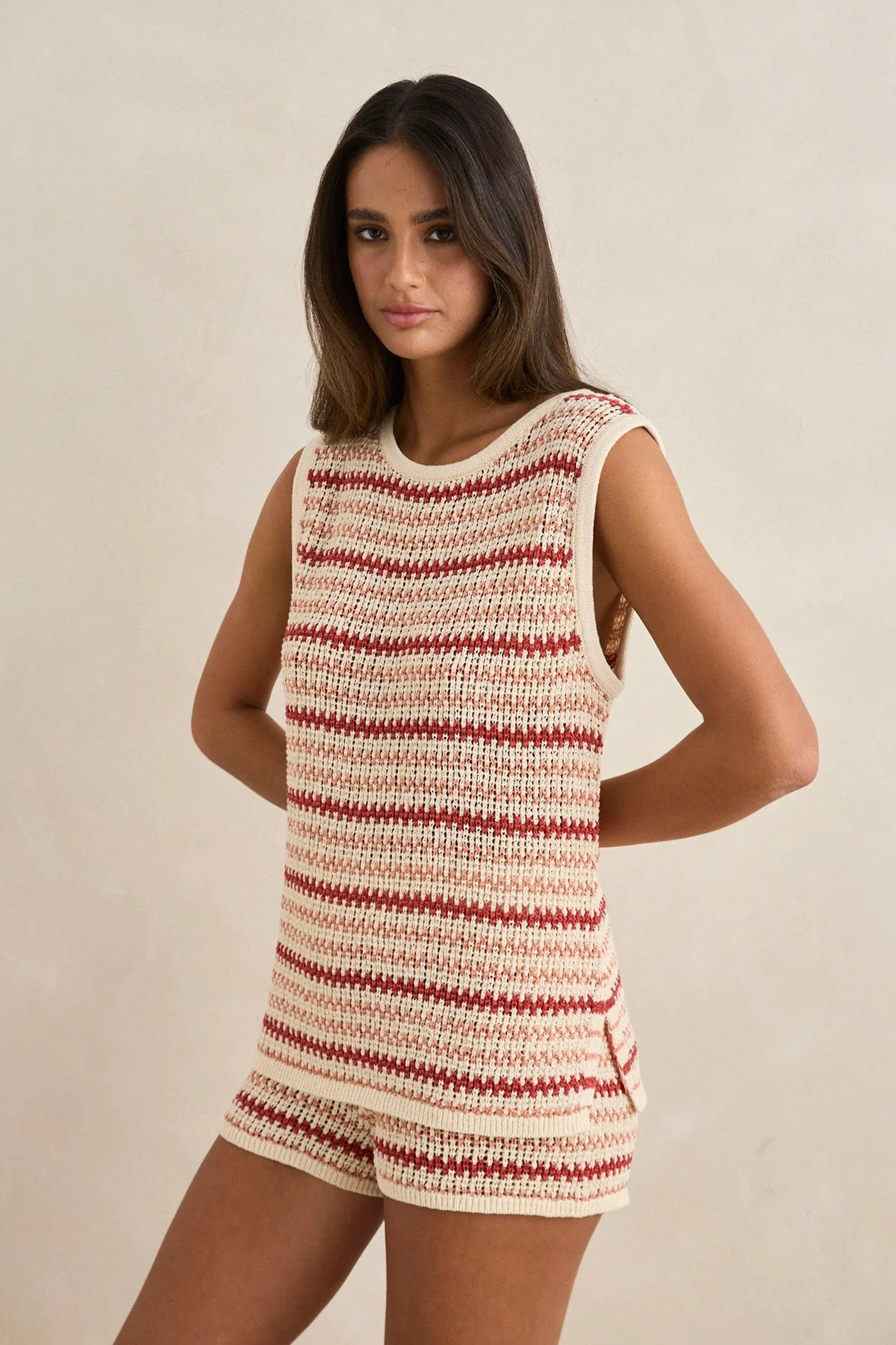 RHYTHM - TAMI STRIPE KNIT LONGLINE TANK - Image 2
