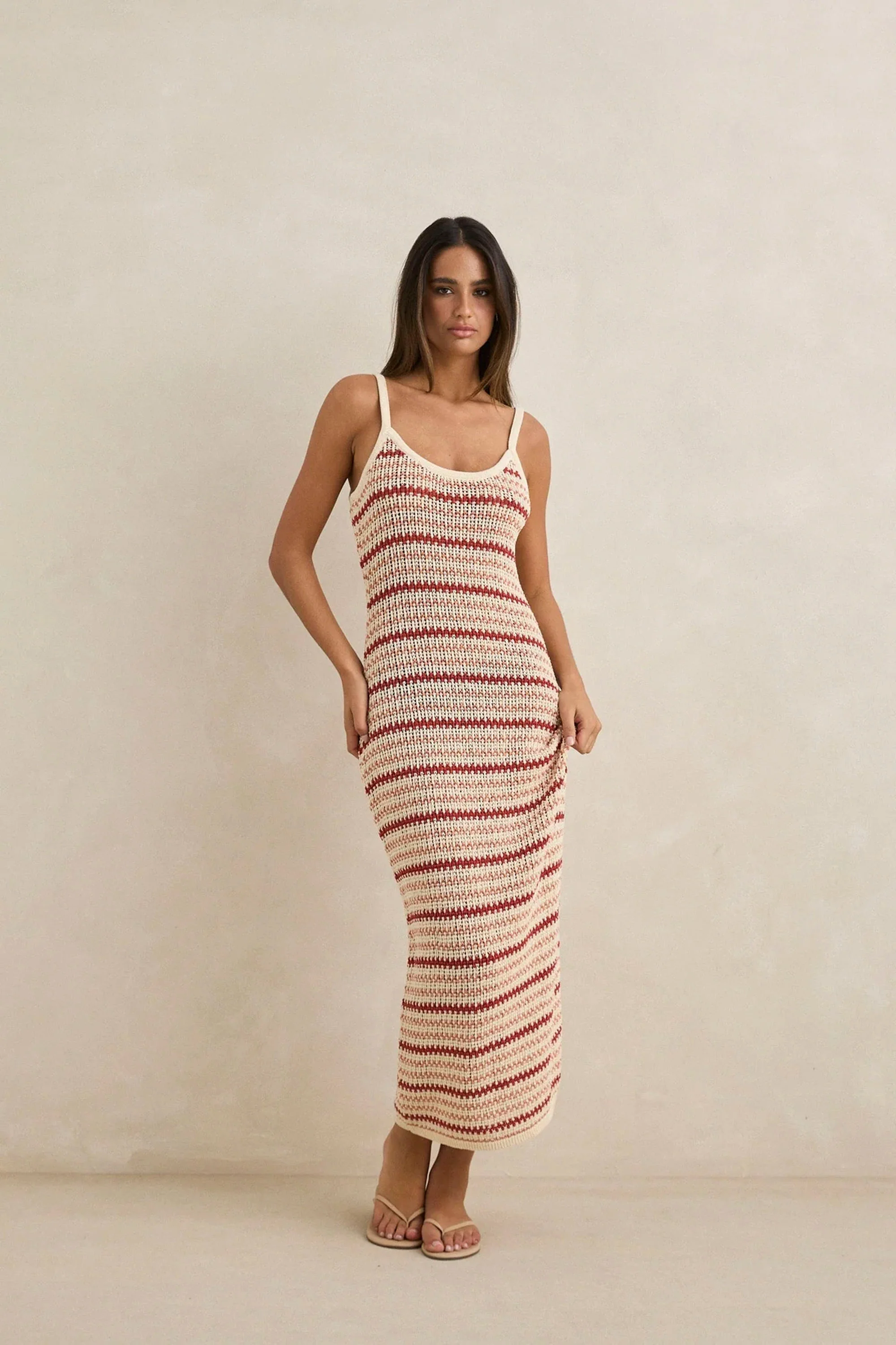 RHYTHM - TAMI STRIPE KNIT MAXI DRESS