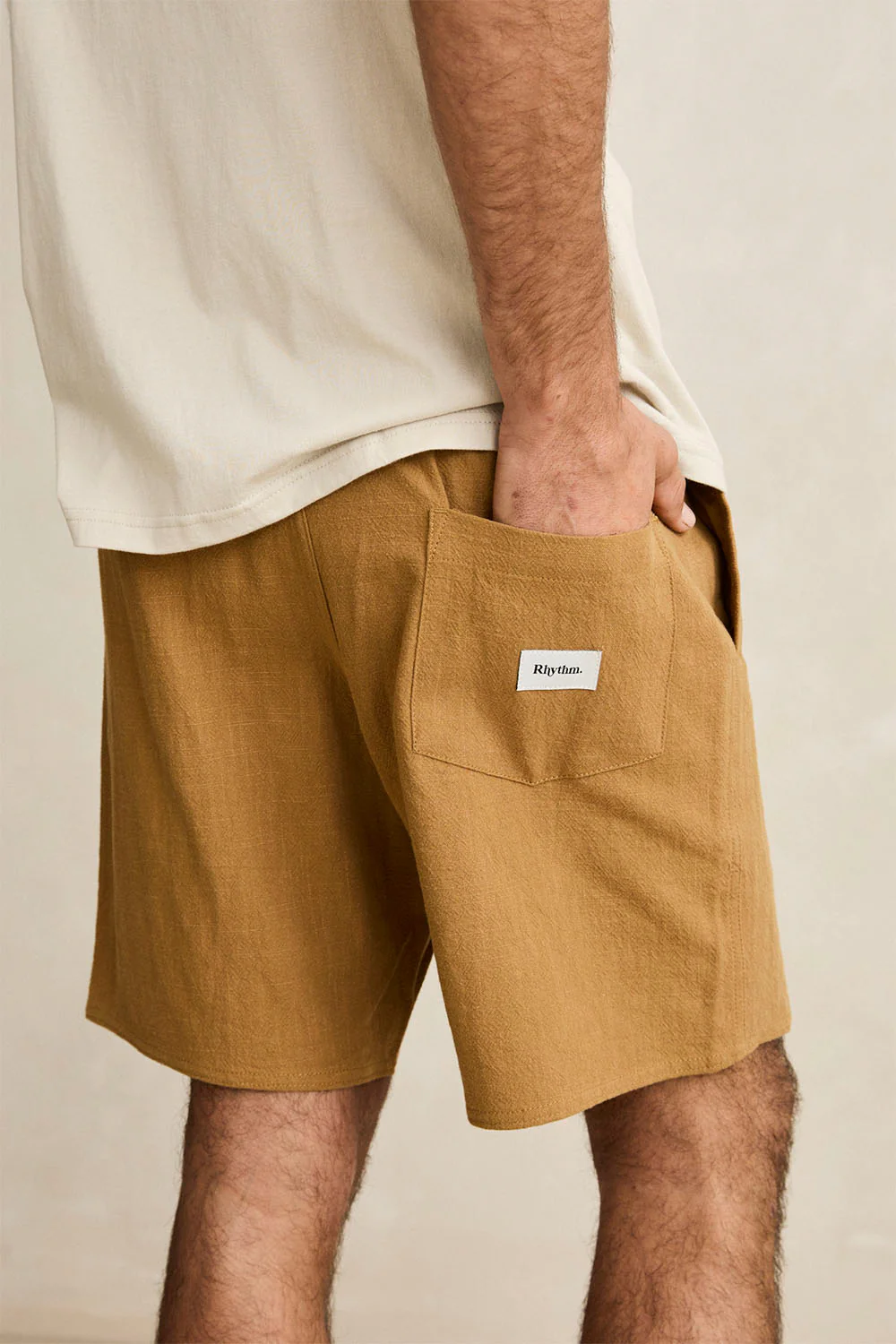 RHYTHM - TEXTURED LINEN JAM - TOBACCO - Image 2