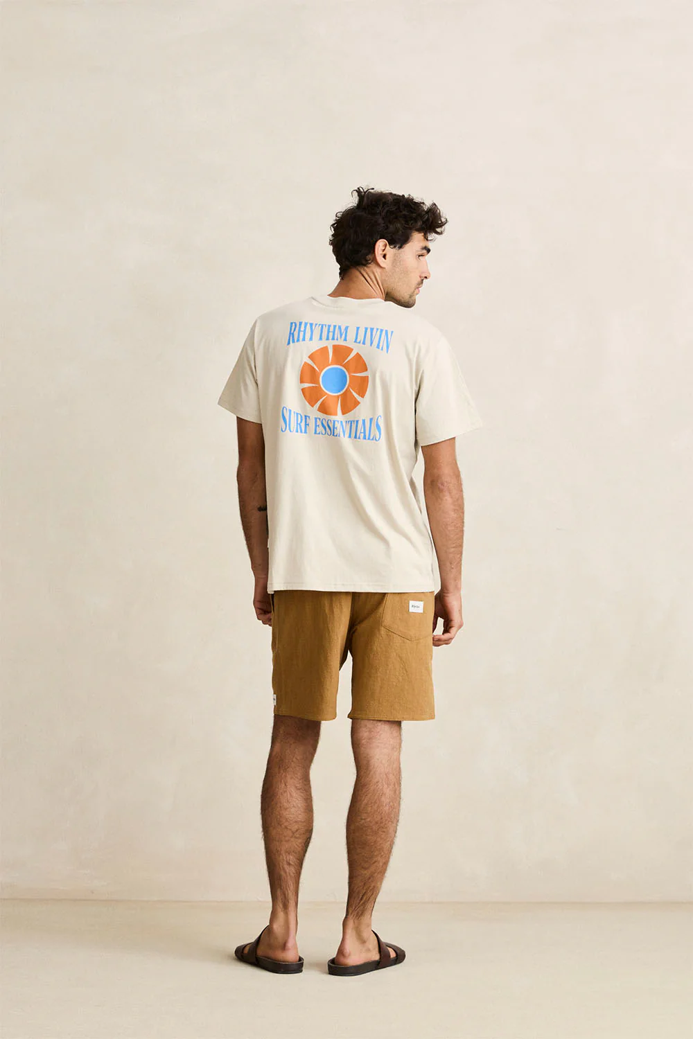 RHYTHM - TEXTURED LINEN JAM - TOBACCO - Image 4