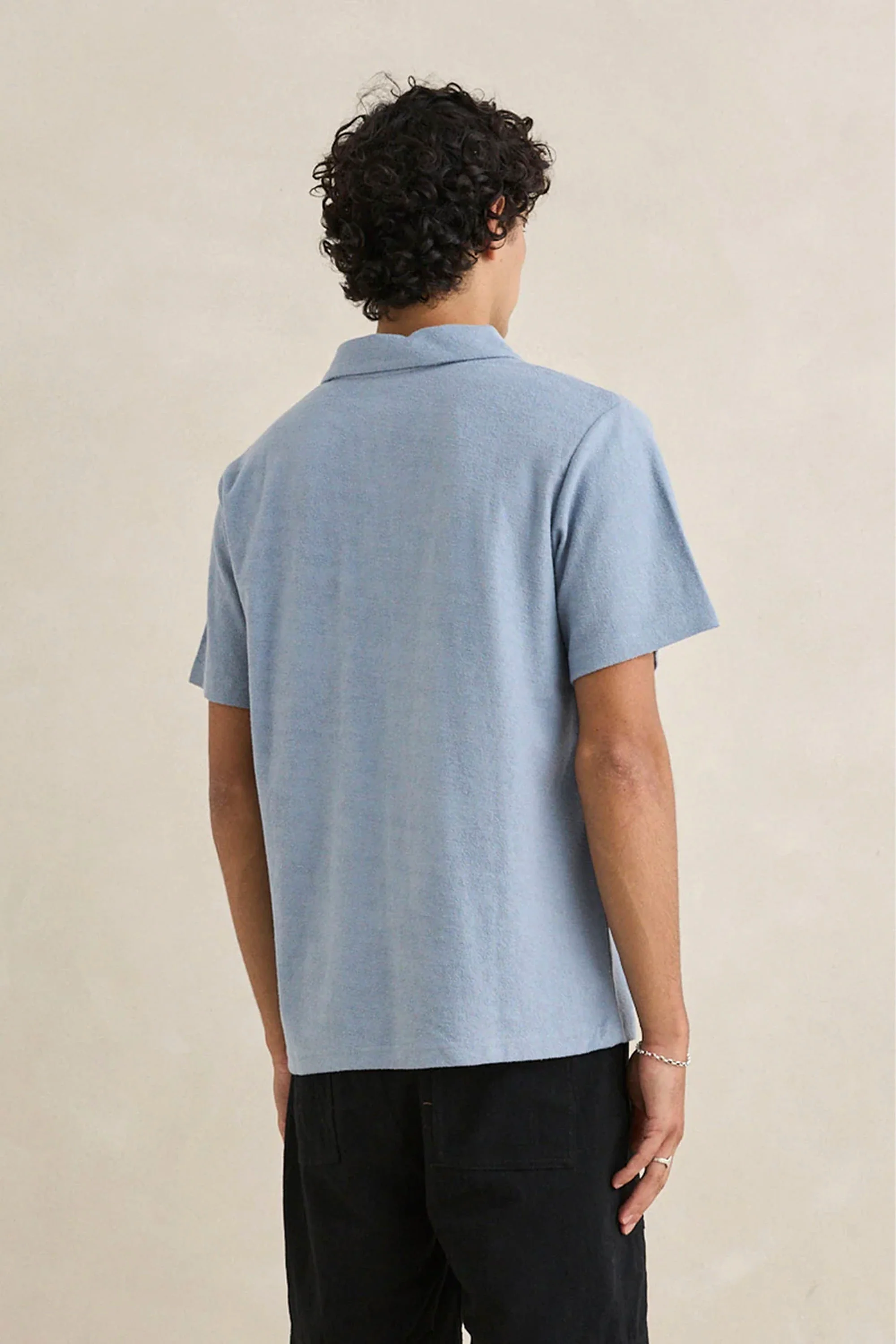 RHYTHM - VINTAGE TERRY POLO - BLUE - Image 3