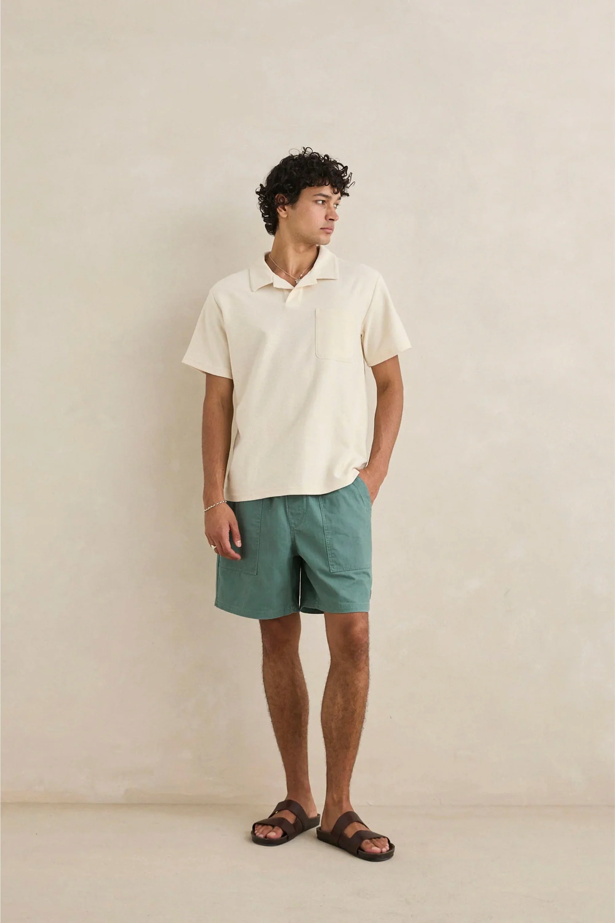 RHYTHM - VINTAGE TERRY POLO - NATURAL - Image 4