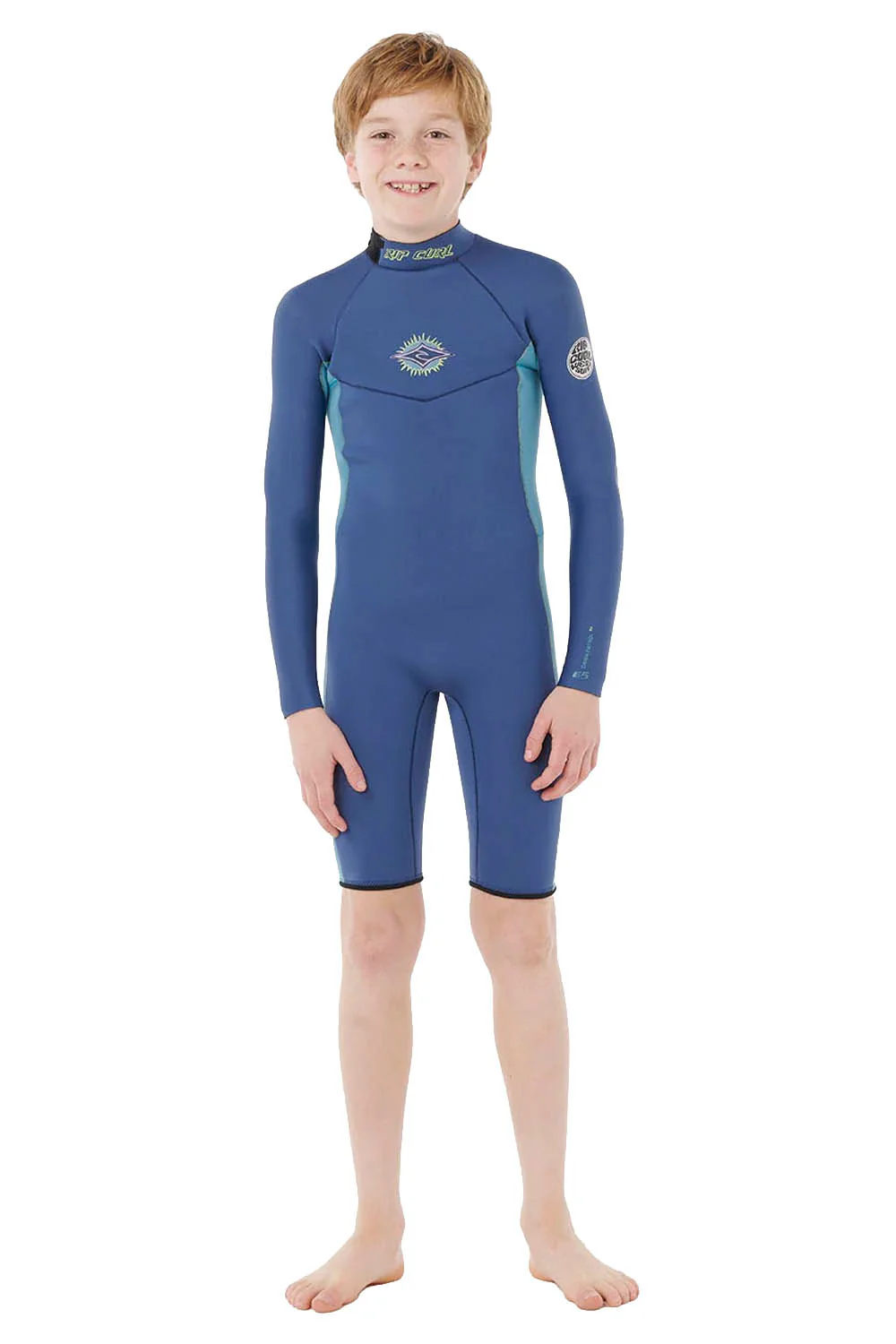RIP CURL - DAWN PATROL - 2MM - BACK ZIP - LIGHT NAVY - KIDS