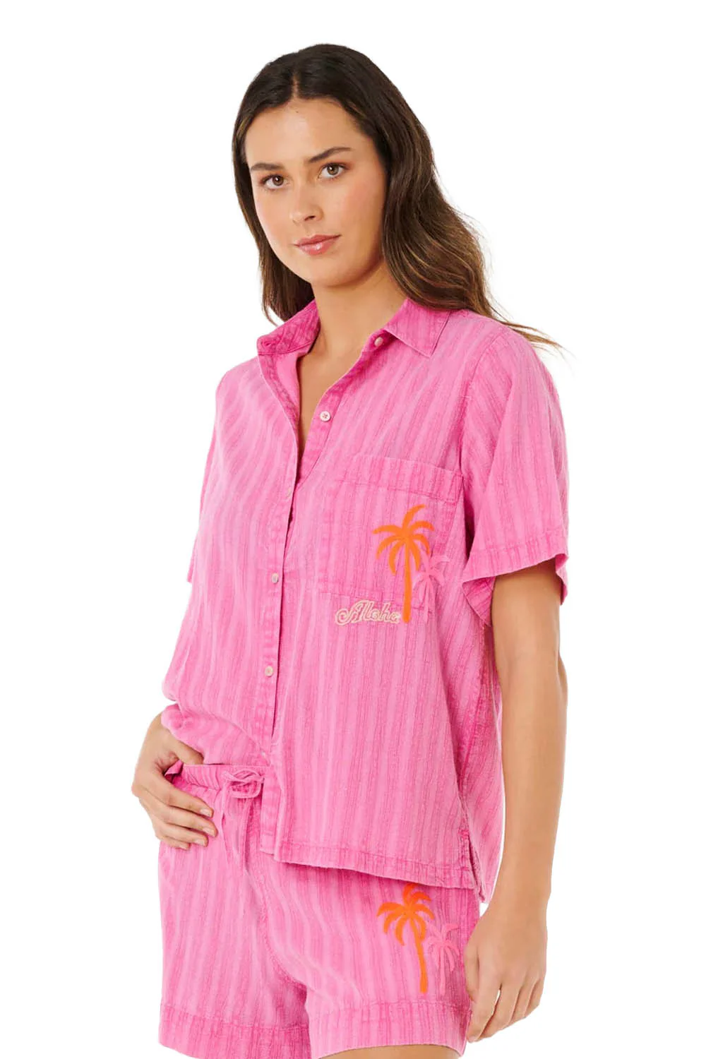 RIP CURL - HOTEL MALIBU EMBROIDERED SHIRT - Image 3