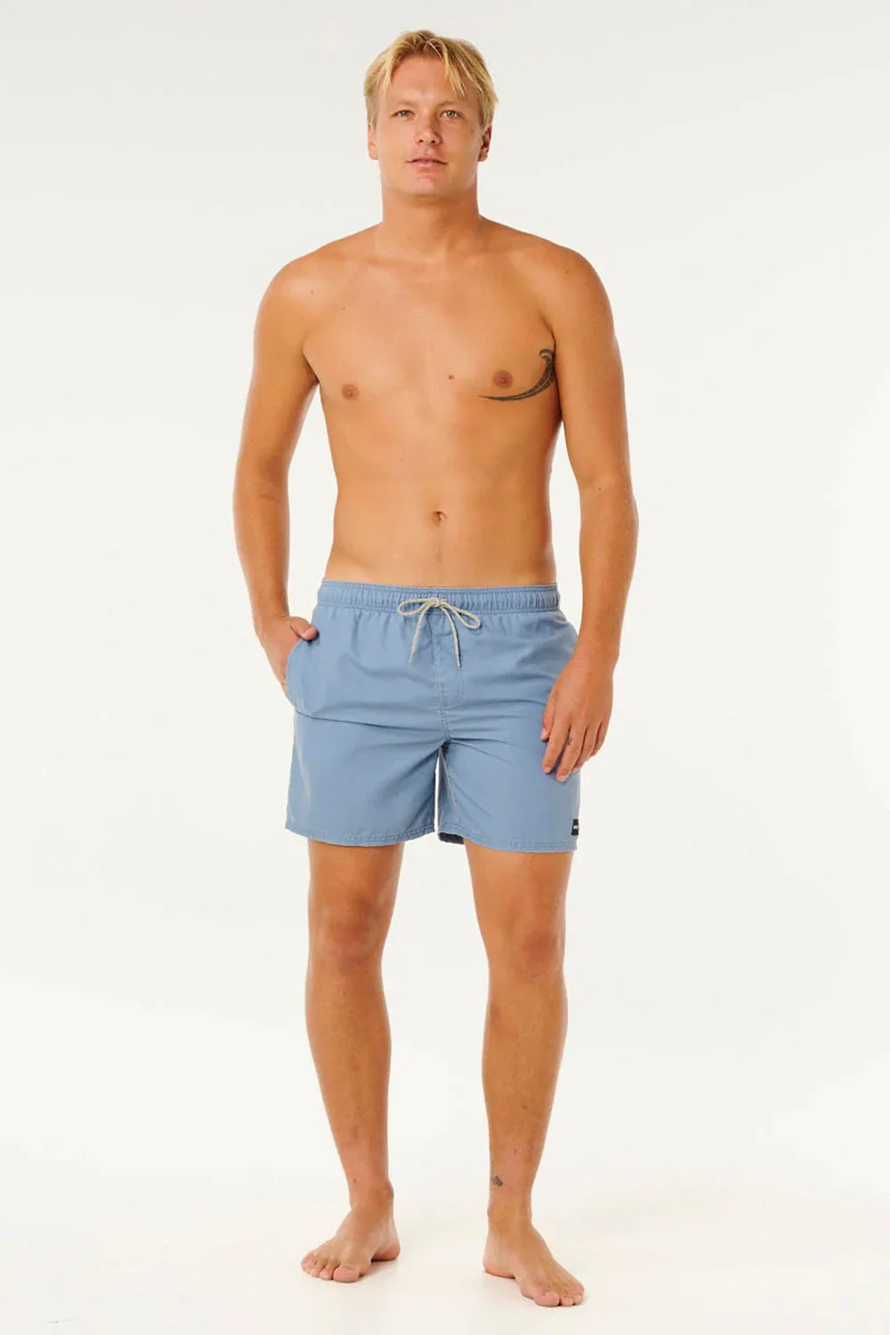 RIP CURL - OFFSET WASHED VOLLEY - FADED DENIM - Image 4