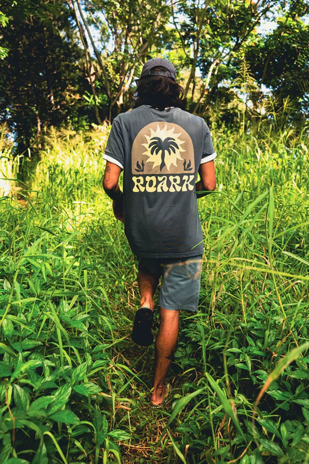 ROARK - ROARK PALM TEE - CHARCOAL - Image 2