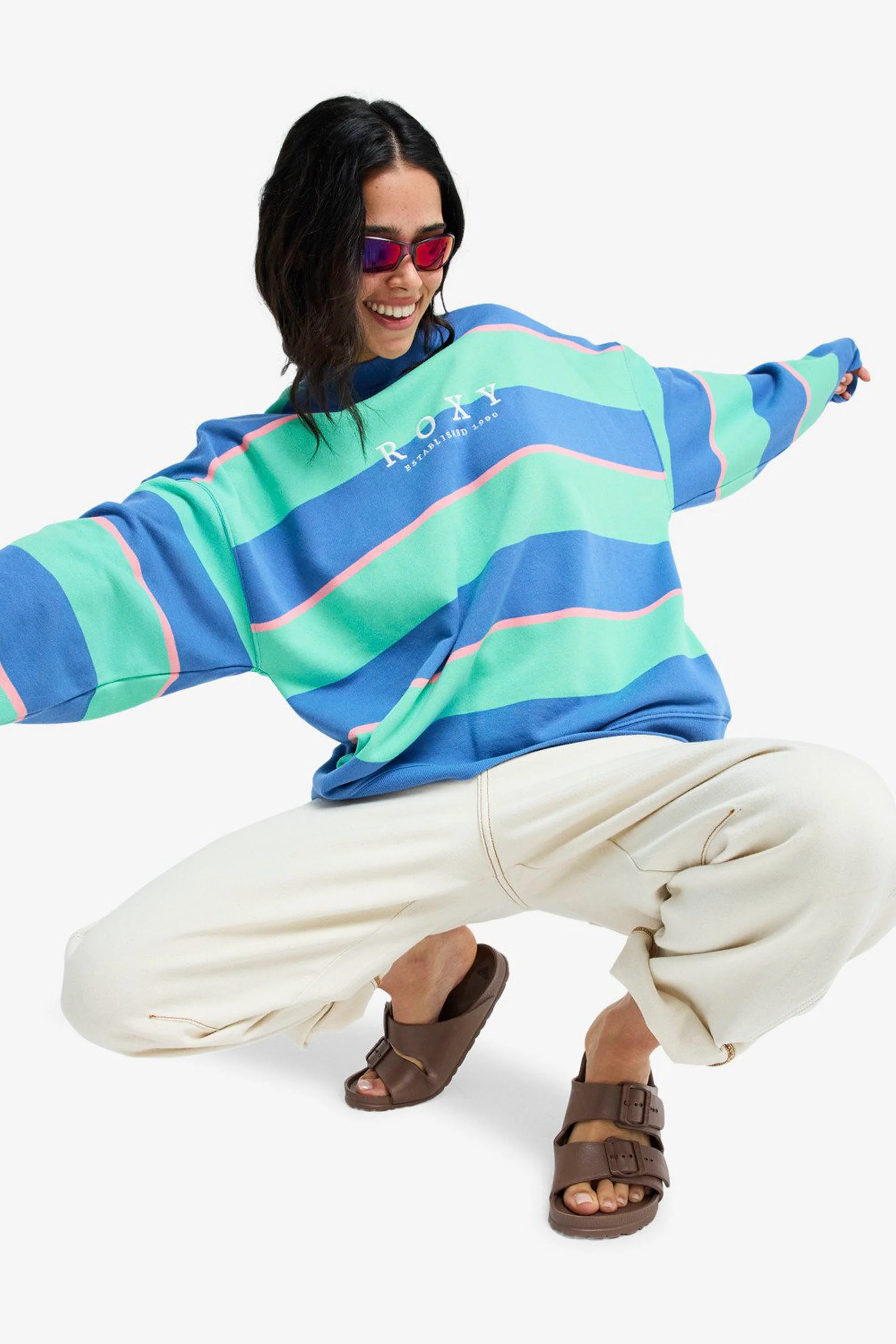 ROXY - STRICTLY STRIPES OVERSIZED SWEATER - Image 4
