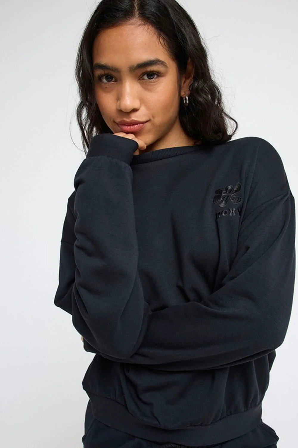 ROXY - SURFING BY MOONLIGHT CREW - BLACK - Image 2