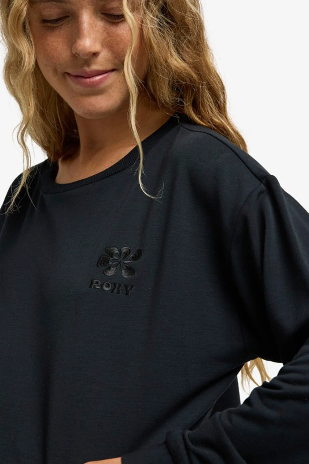 ROXY - SURFING BY MOONLIGHT CREW - BLACK - Image 4