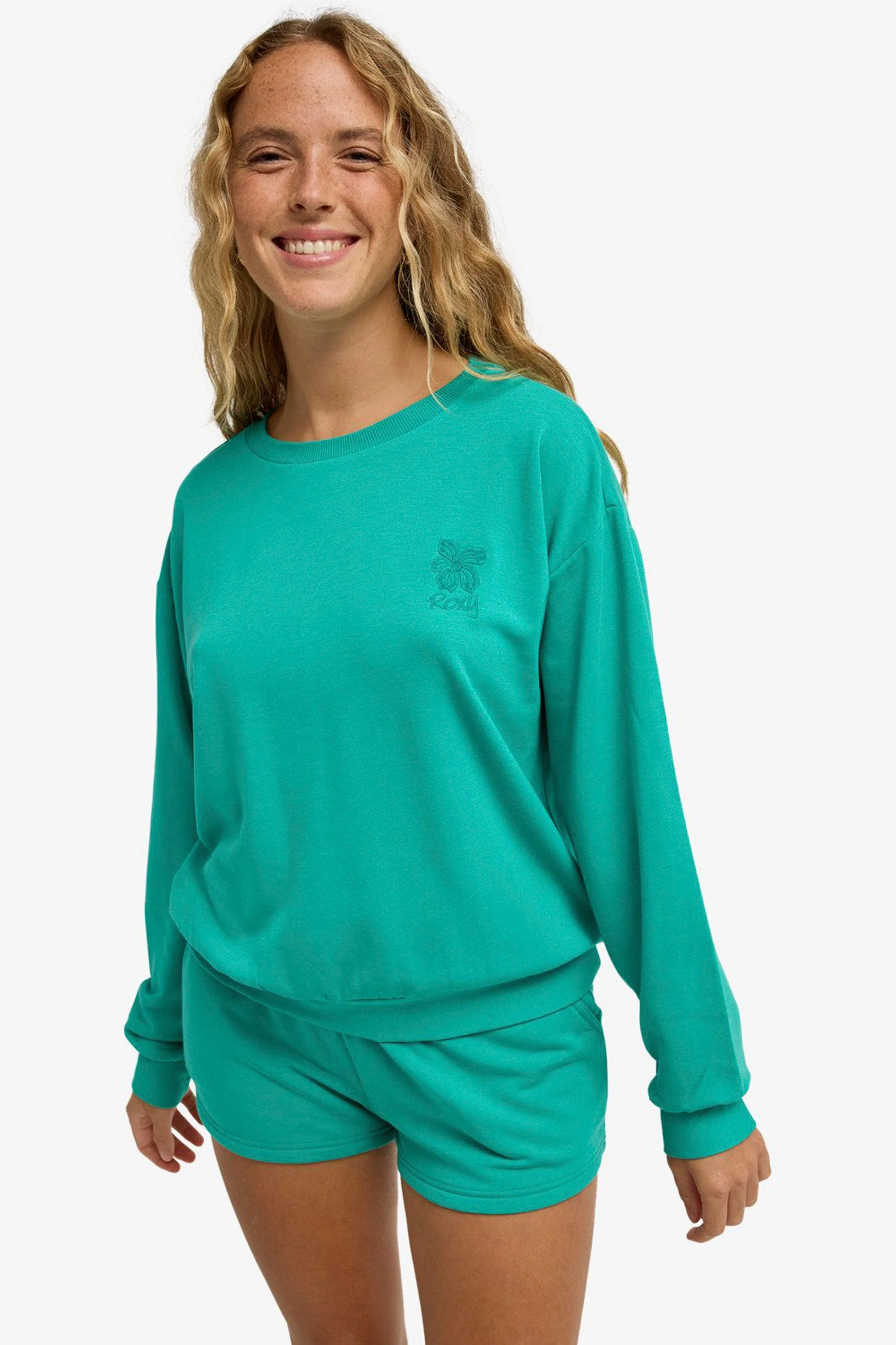 ROXY - SURFING BY MOONLIGHT SWEATER - SEA GREEN - Image 6